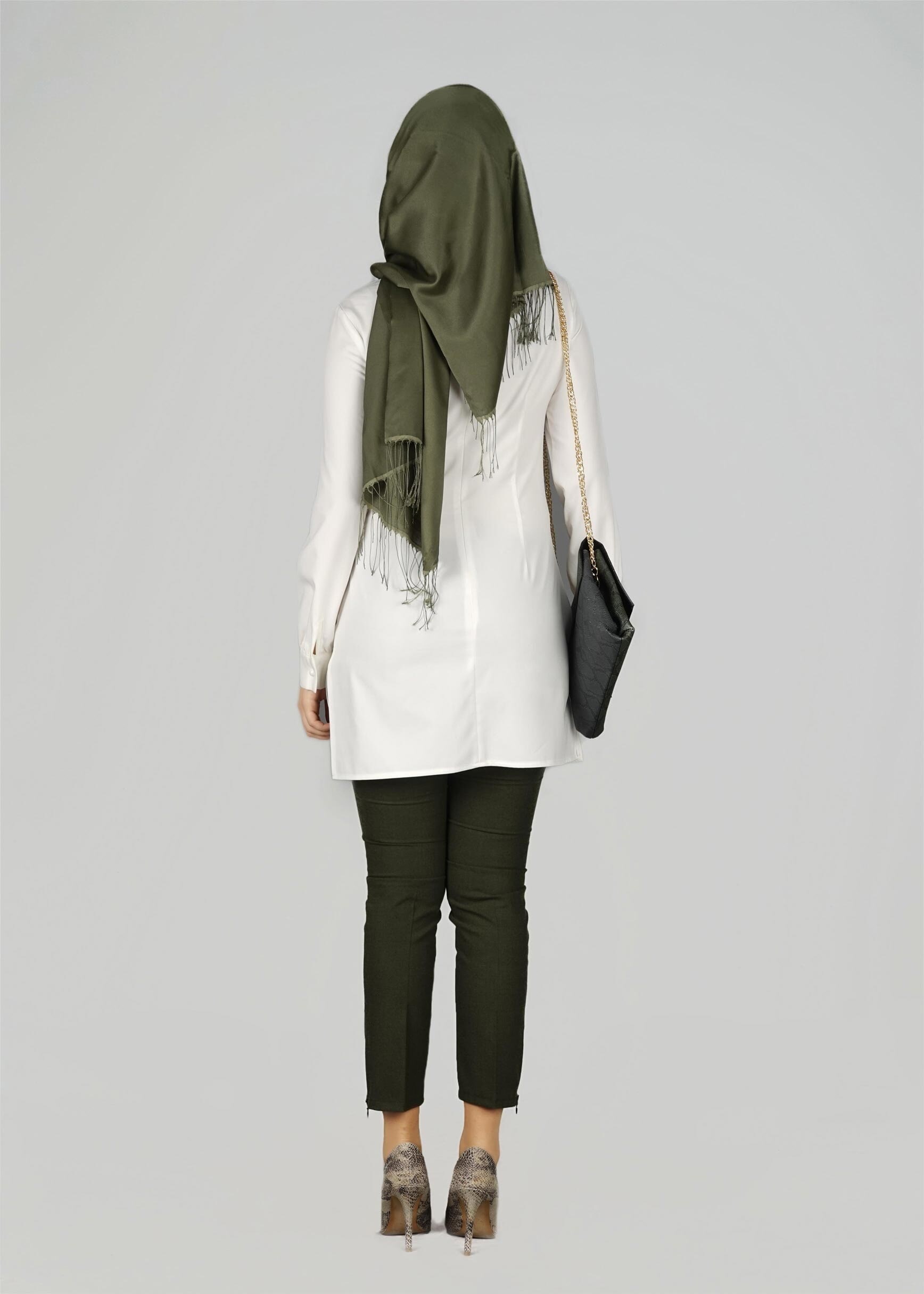 Tesettür giyim BEYAZ 4029 TUNİK