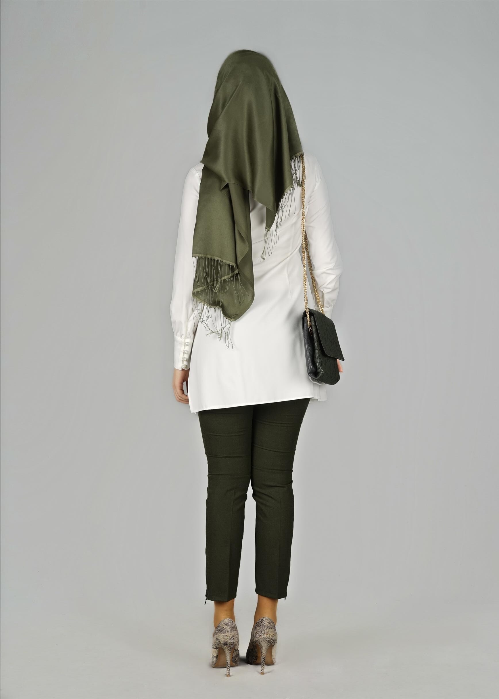 Tesettür giyim BEYAZ 4035 TUNİK