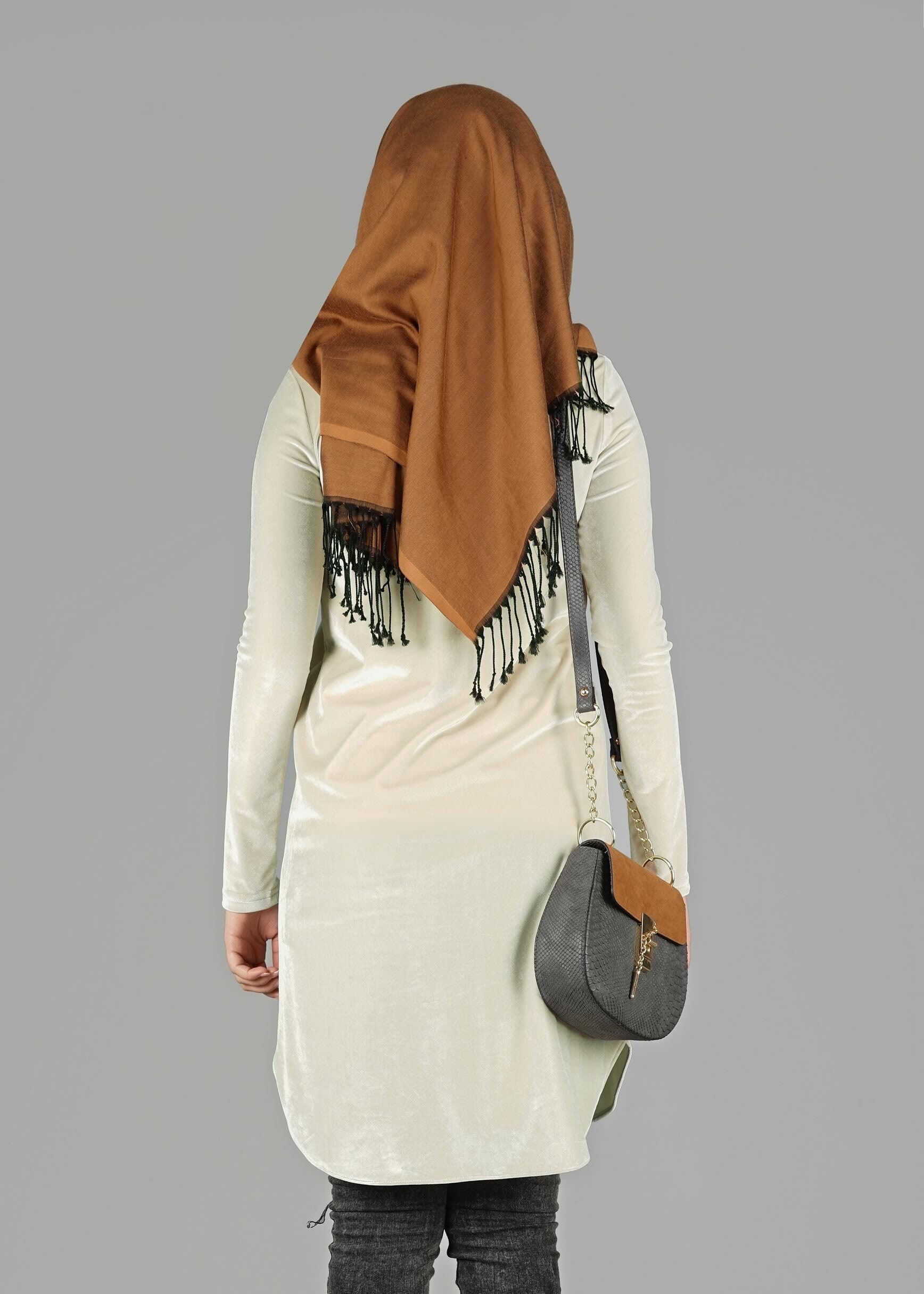 Tesettür giyim EKRU 4067 TUNİK