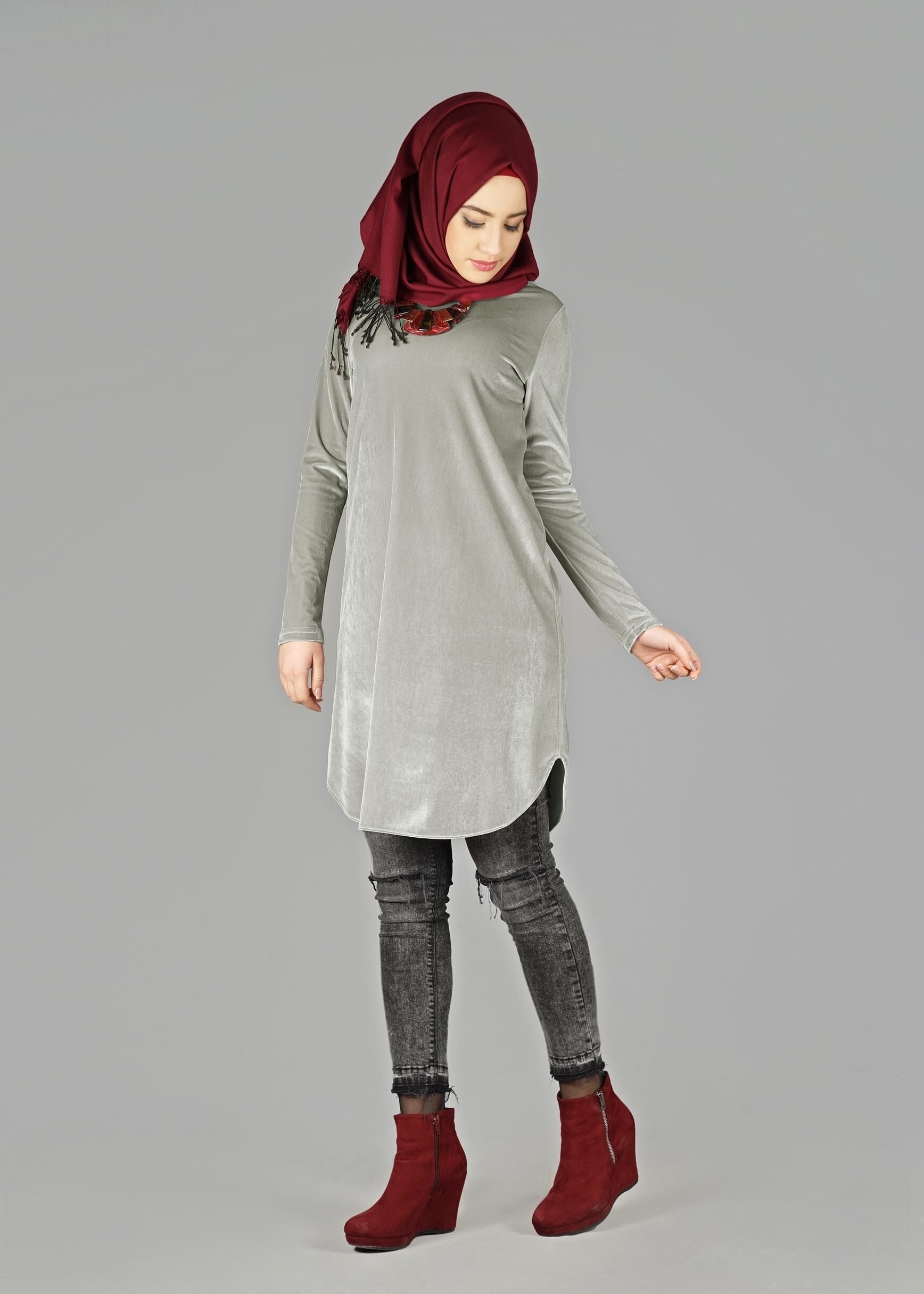 Tesettür giyim BEJ 4067 TUNİK