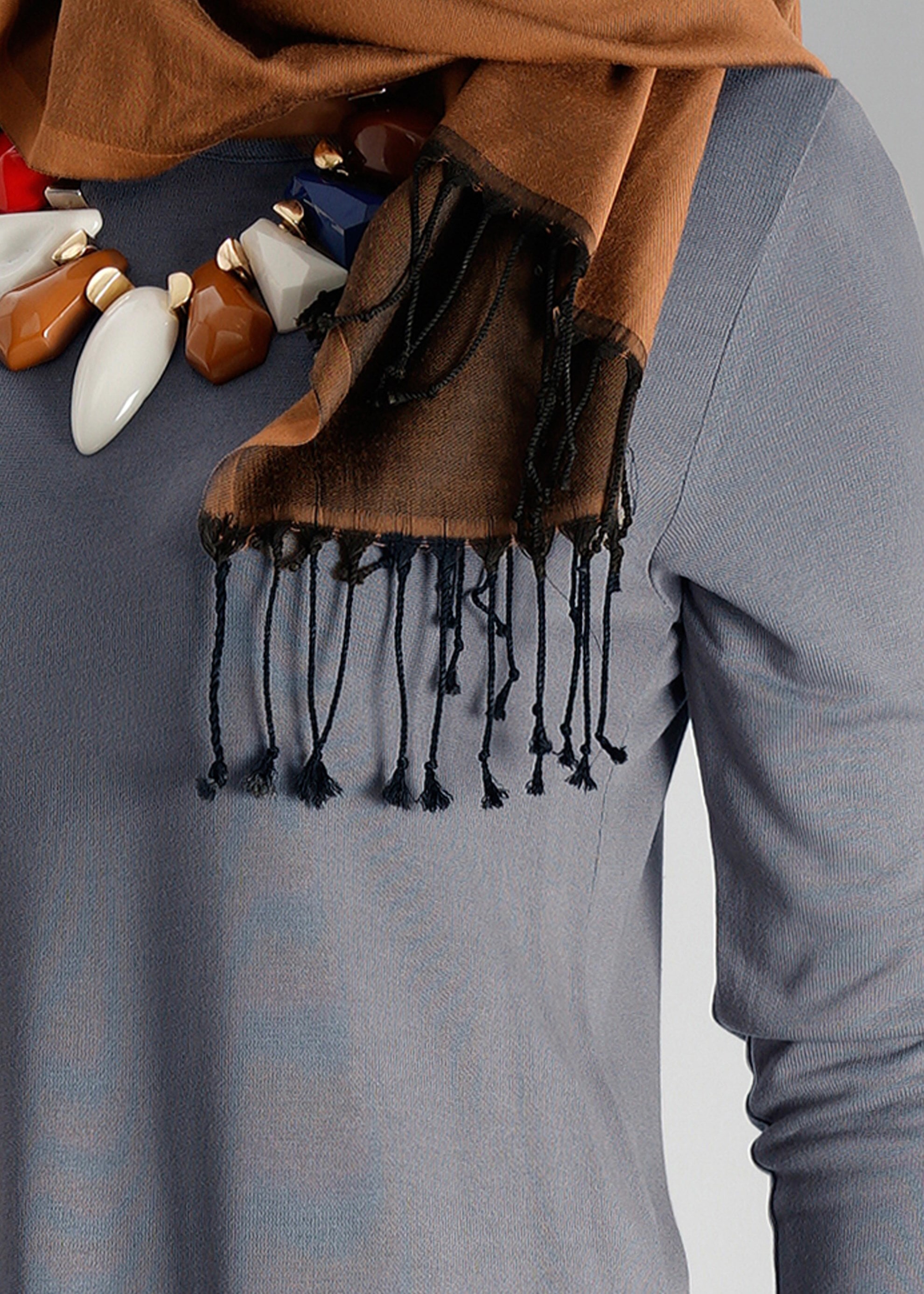 Tesettür giyim GRİ 4712 TUNİK