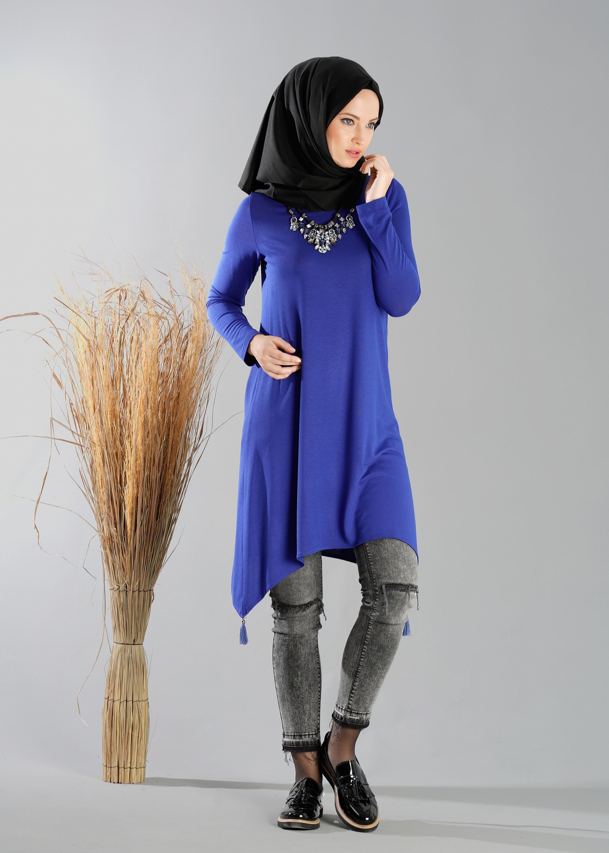 Tesettür giyim LACİVERT 4712 TUNİK