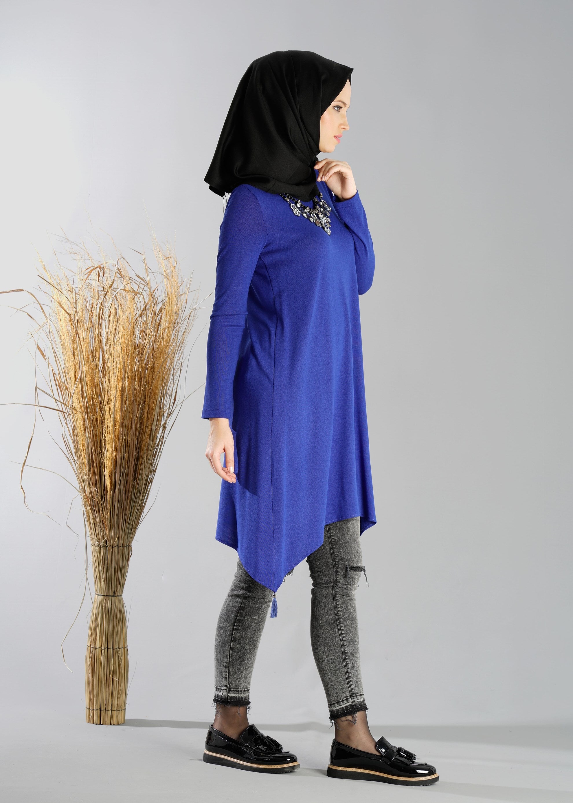 Tesettür giyim LACİVERT 4712 TUNİK