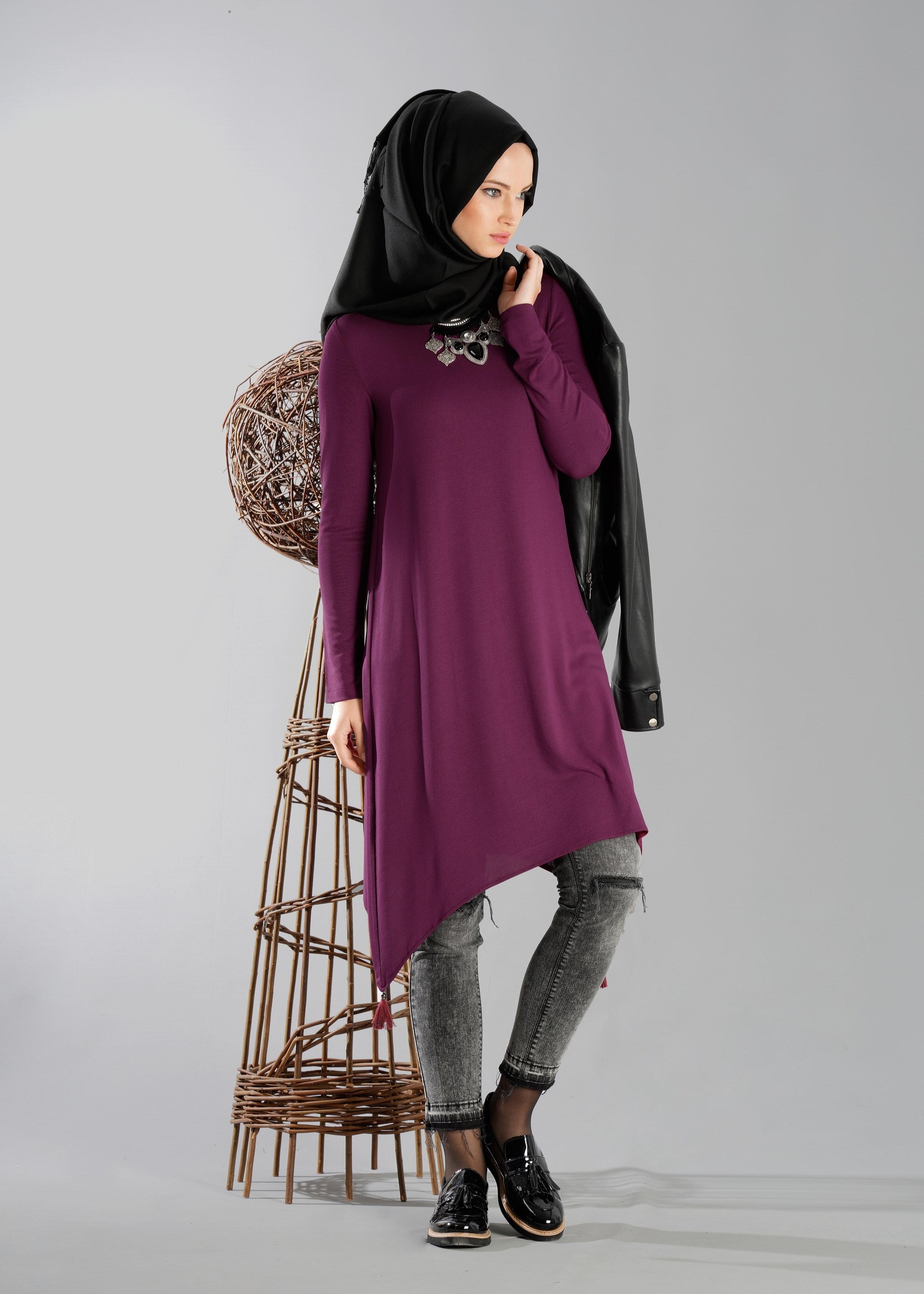 Tesettür giyim MOR 4712 TUNİK