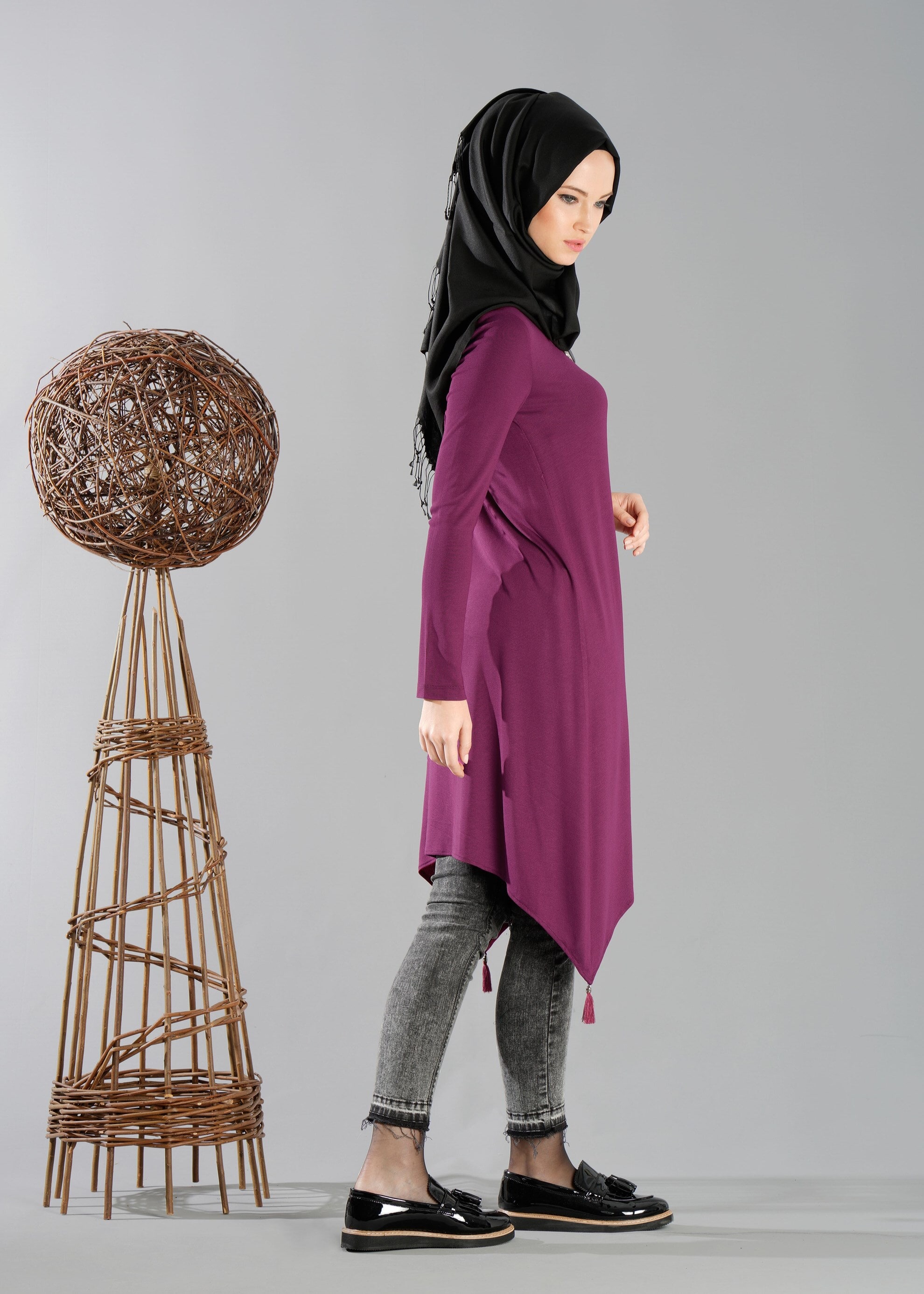 Tesettür giyim MOR 4712 TUNİK