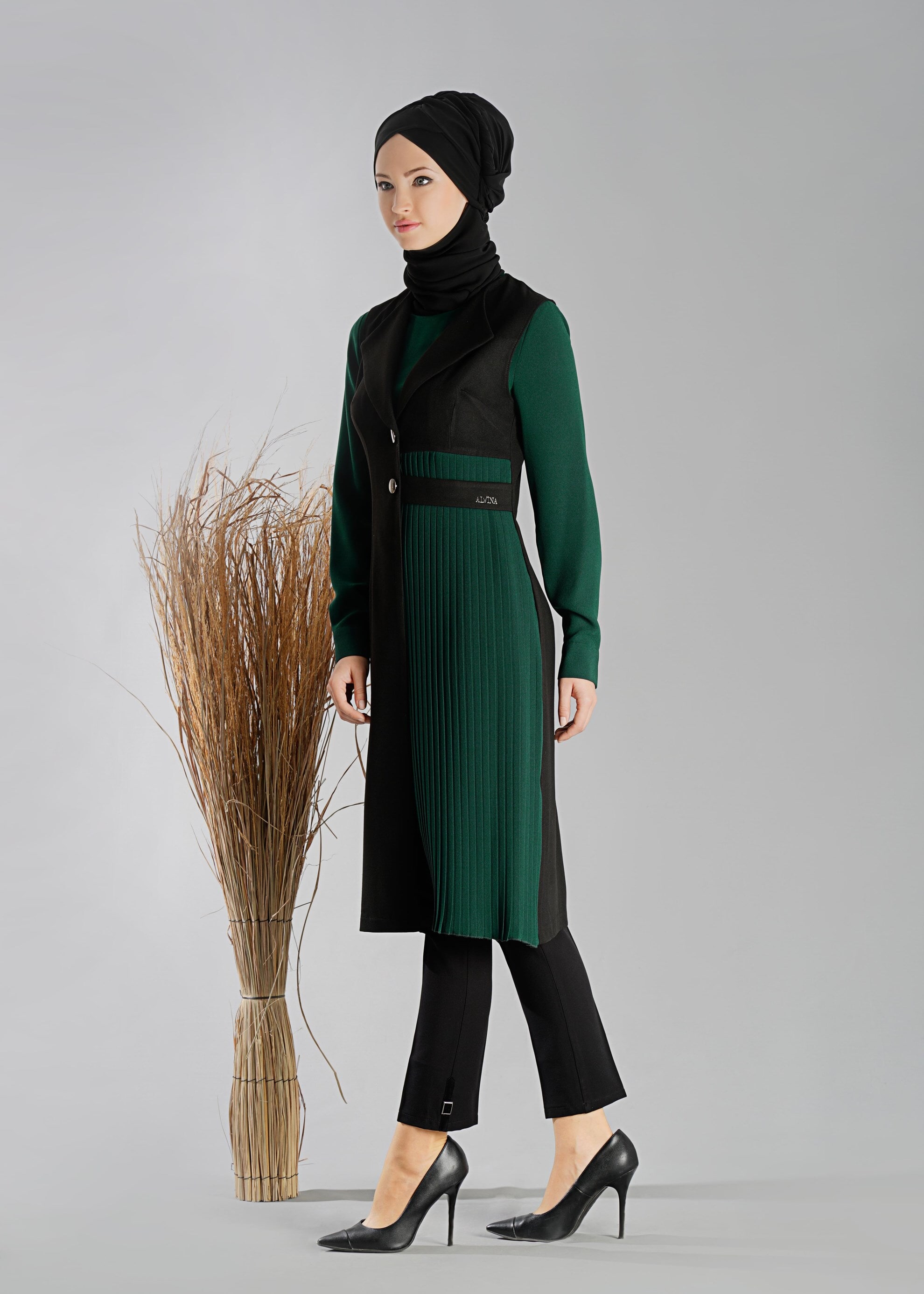 Tesettür giyim YEŞİL 4726 TUNİK