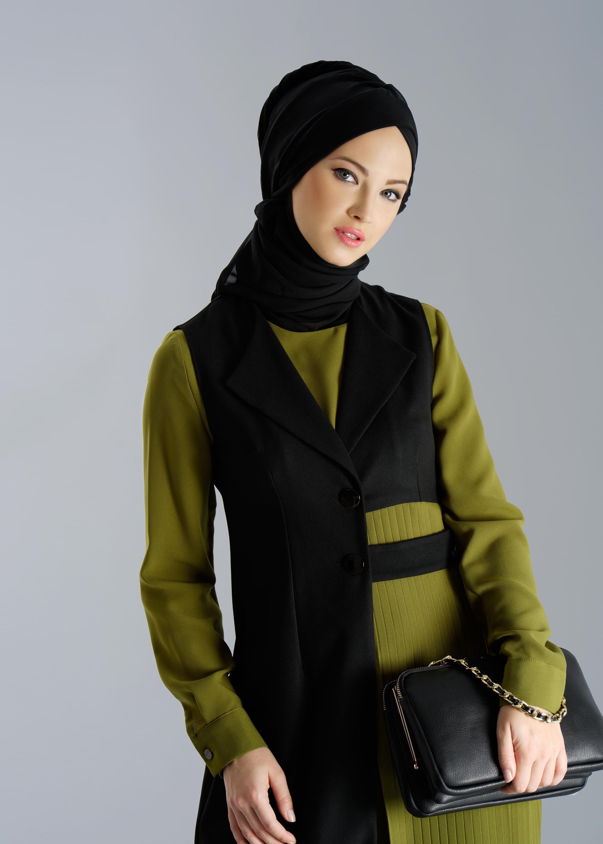 Tesettür giyim YEŞİL 4726 TUNİK