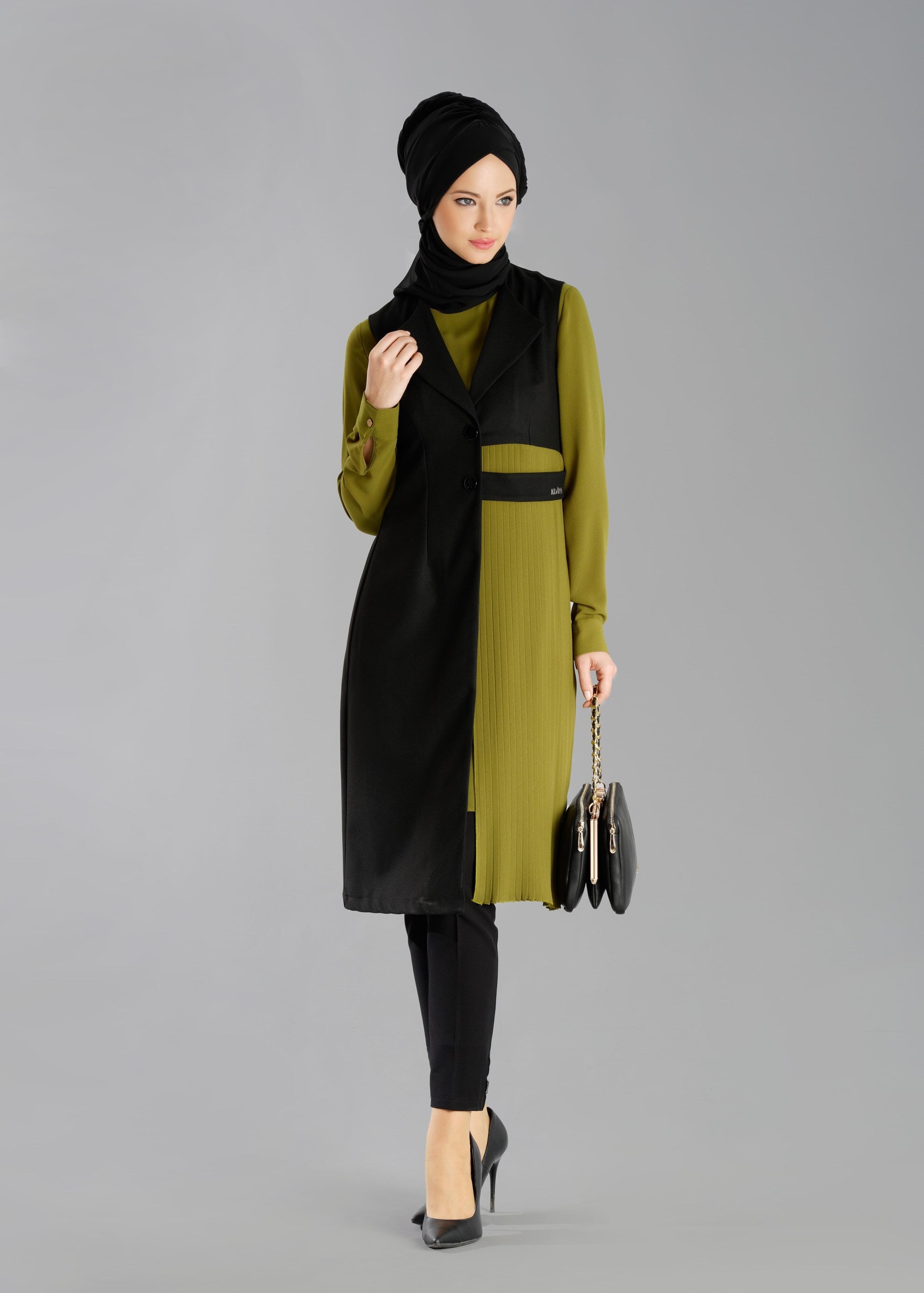 Tesettür giyim YEŞİL 4726 TUNİK