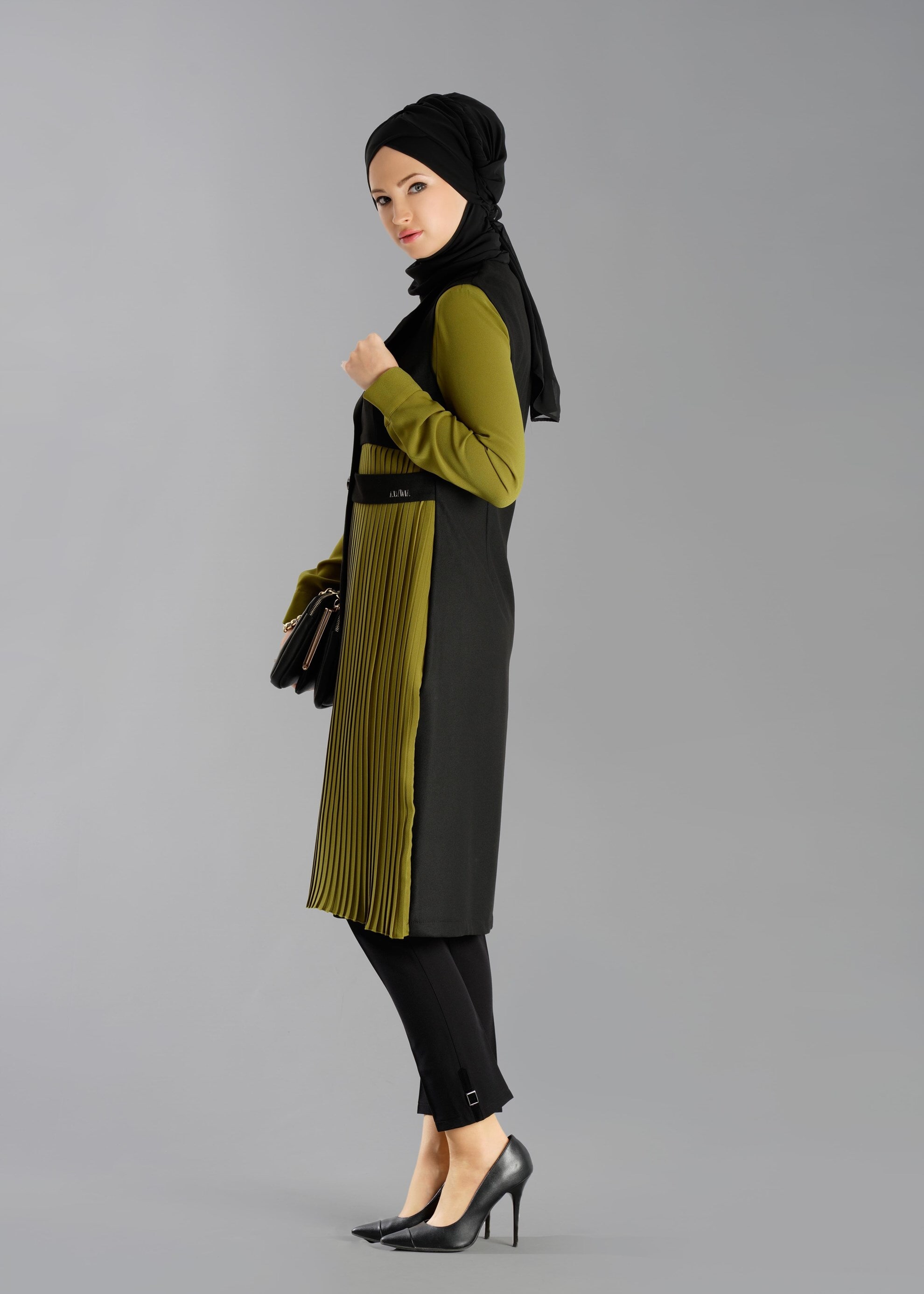Tesettür giyim YEŞİL 4726 TUNİK