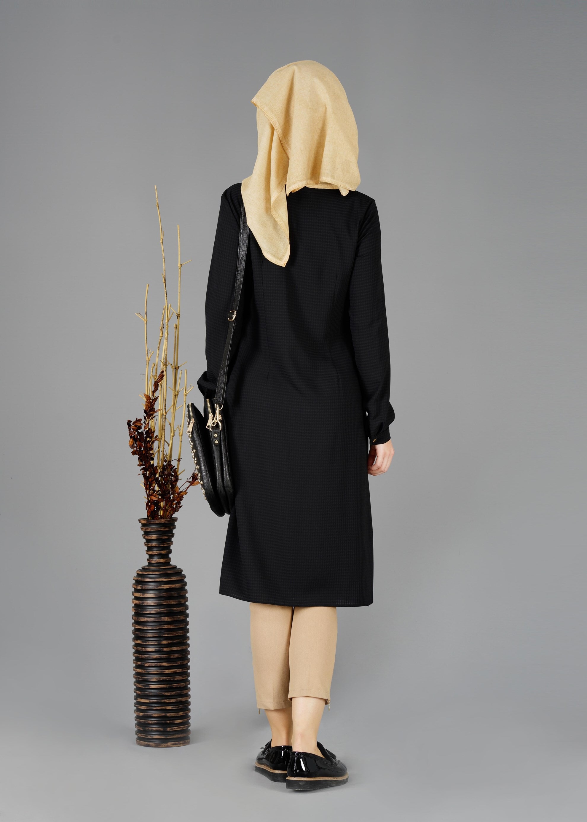 Tesettür giyim SİYAH 4733 TUNİK