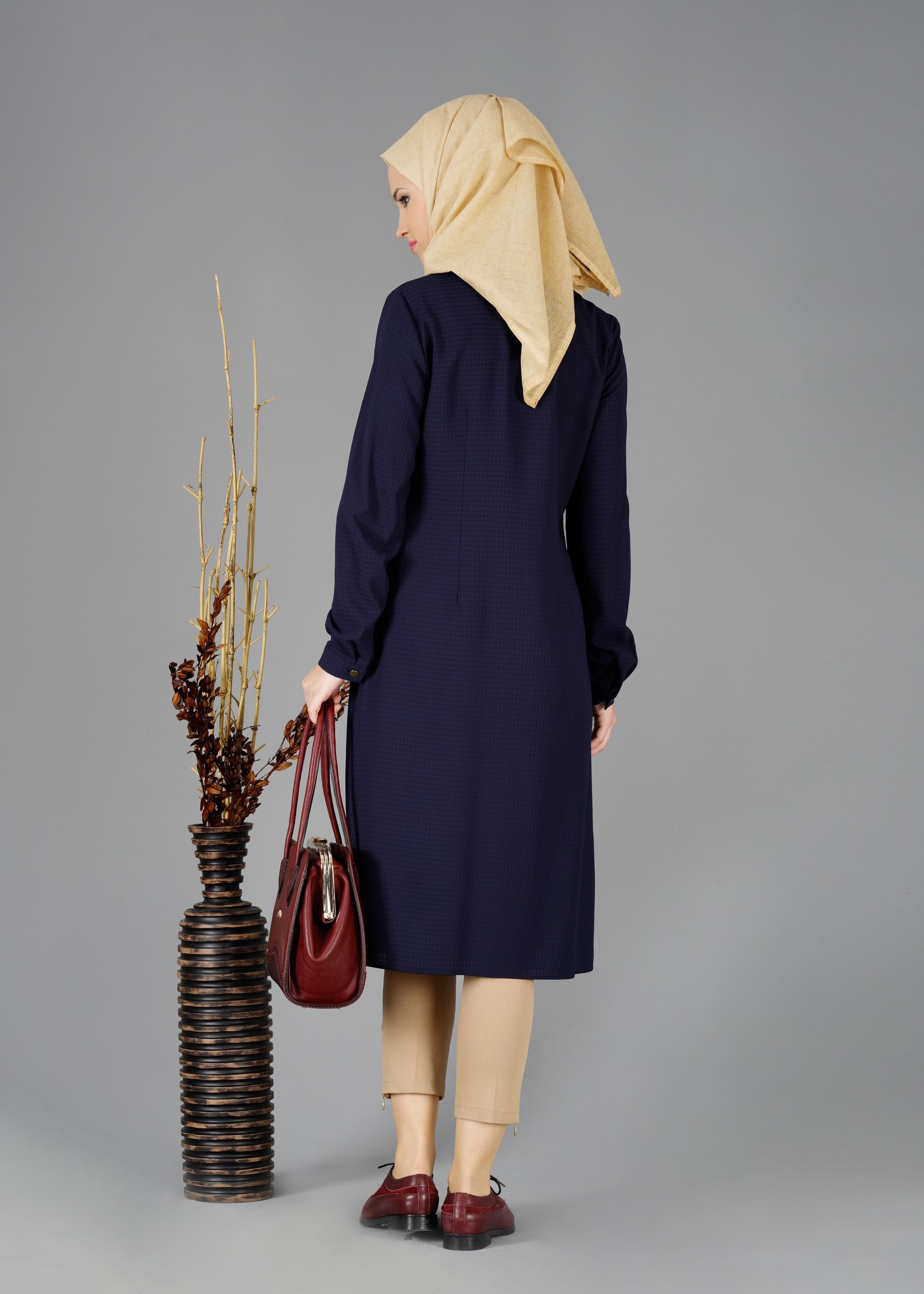 Tesettür giyim LACİVERT 4733 TUNİK