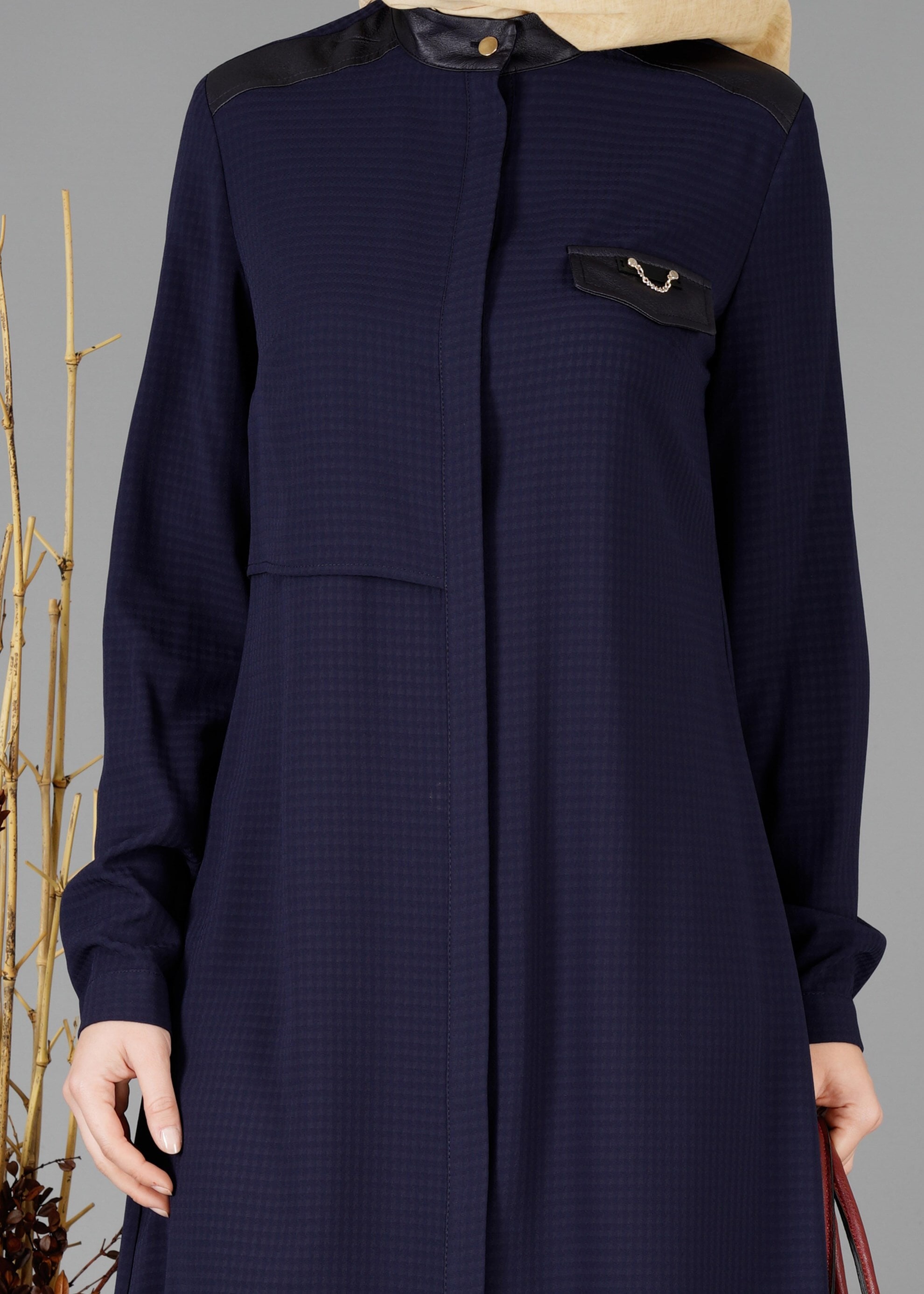 Tesettür giyim LACİVERT 4733 TUNİK