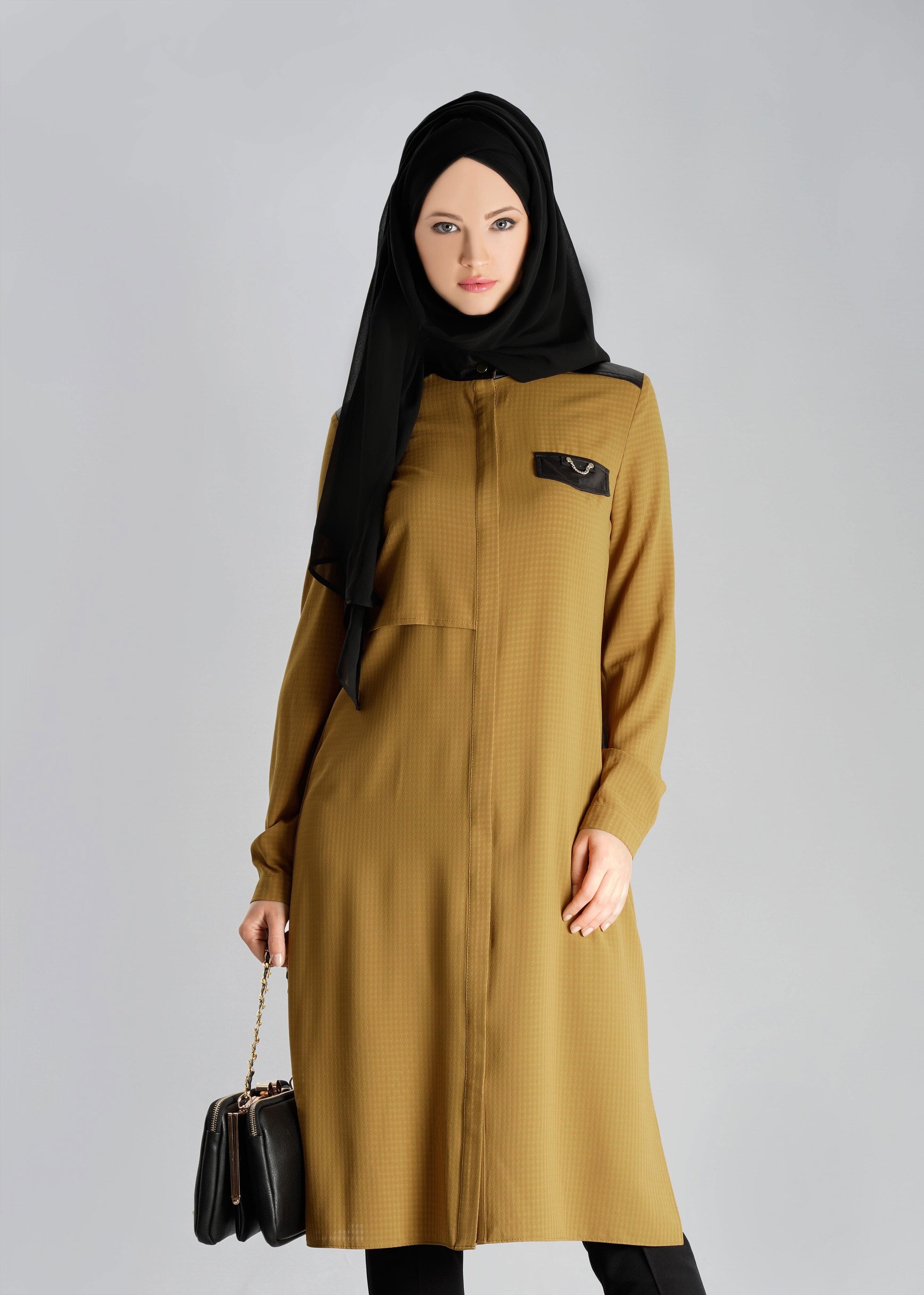 Tesettür giyim SARI 4733 TUNİK