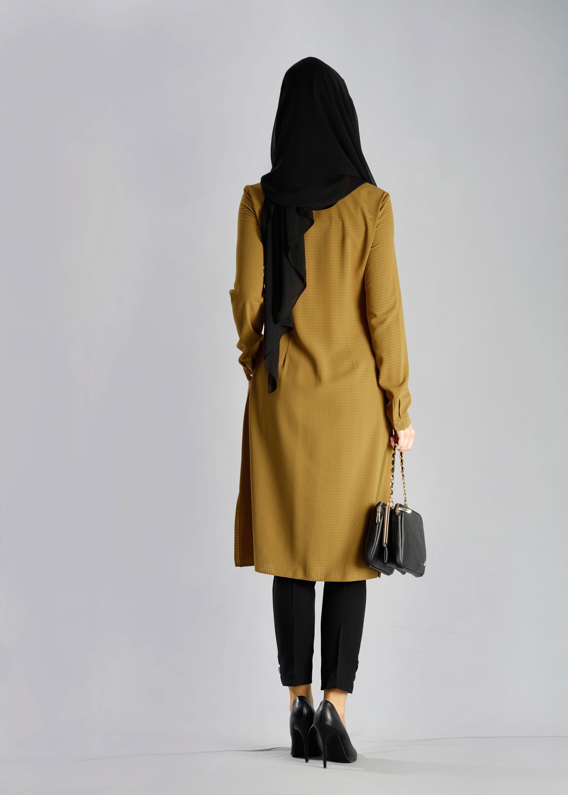Tesettür giyim SARI 4733 TUNİK