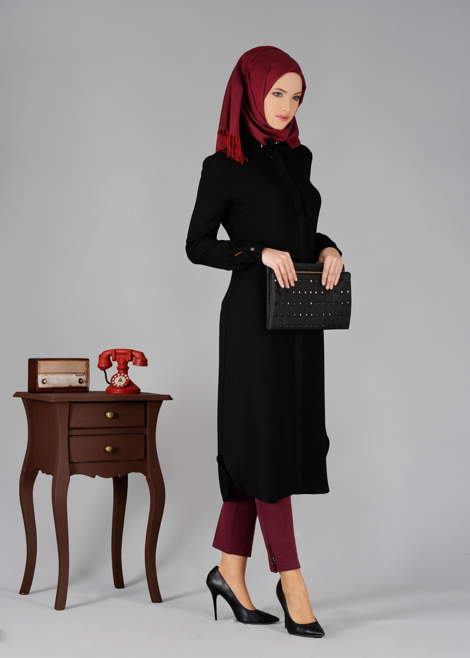 Tesettür giyim SİYAH 4735 TUNİK