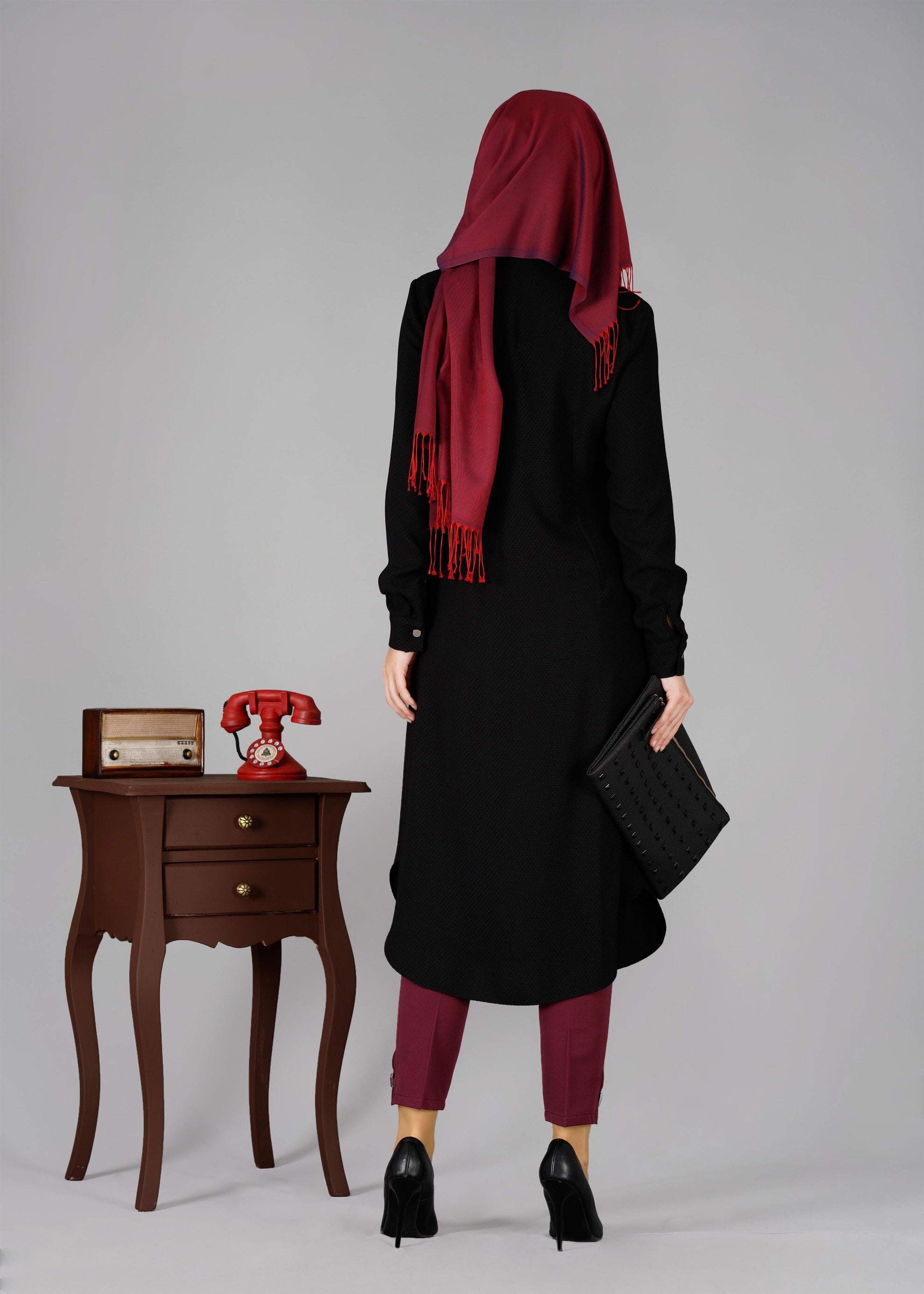 Tesettür giyim SİYAH 4735 TUNİK