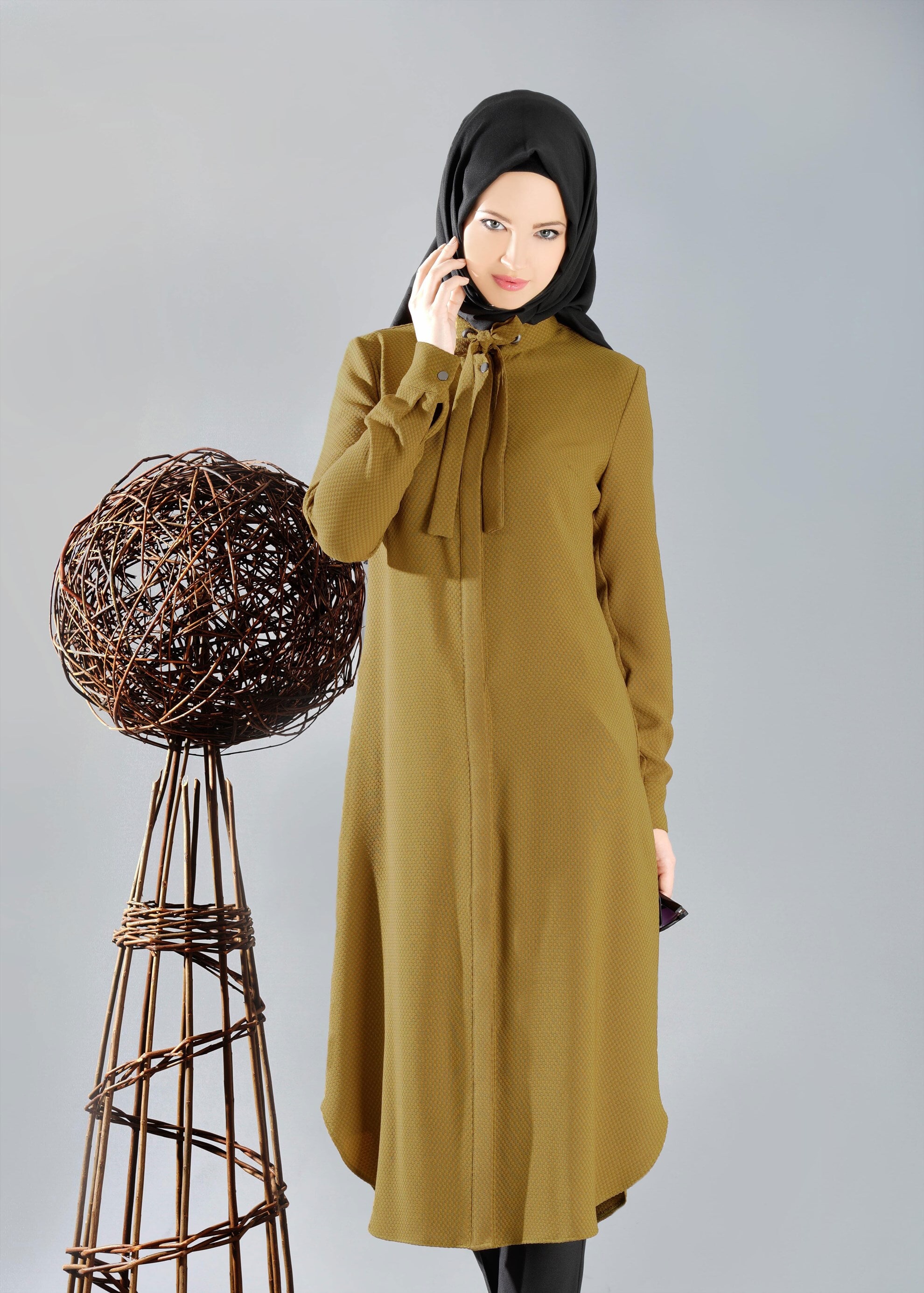 Tesettür giyim SARI 4735 TUNİK