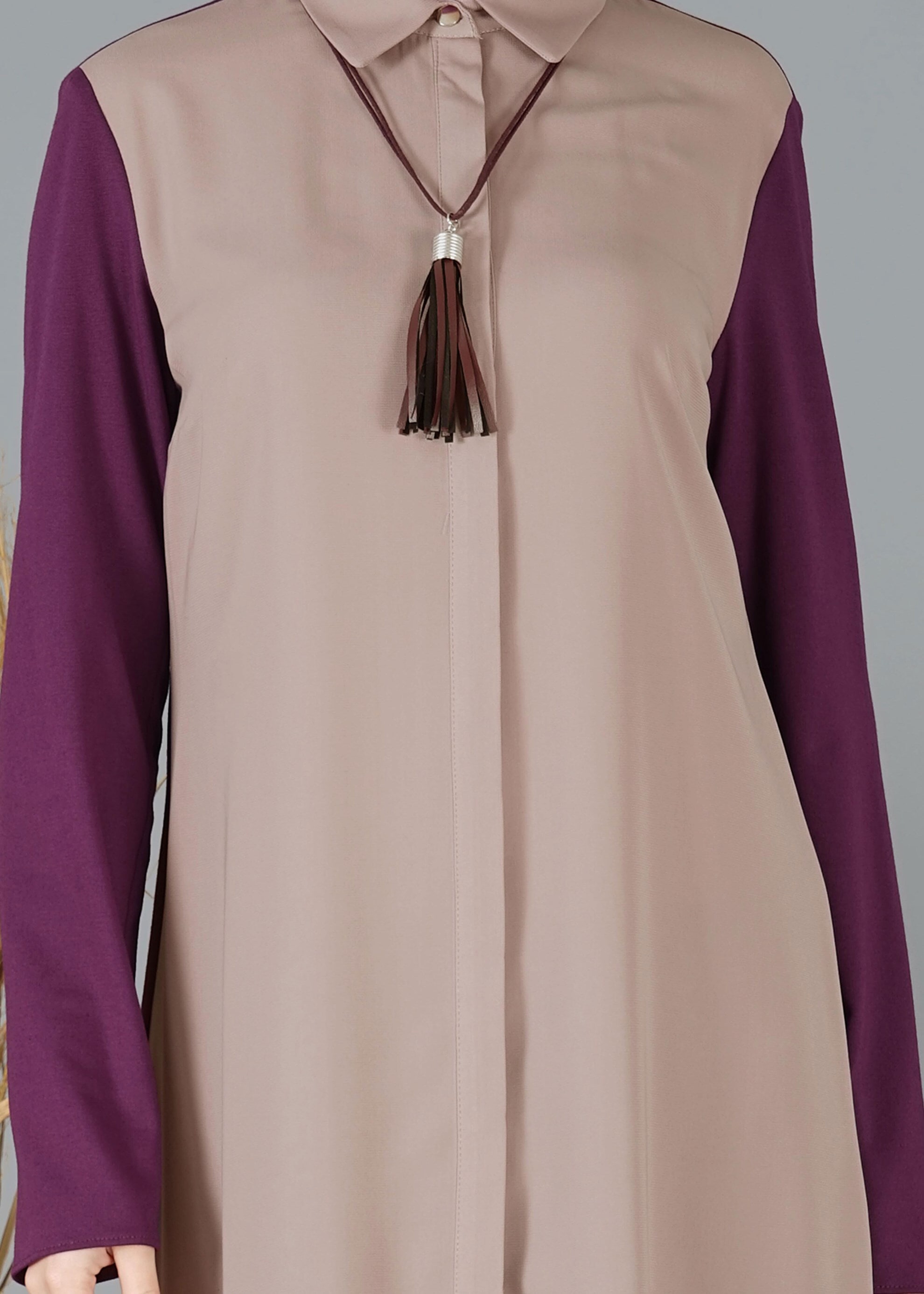 Tesettür giyim VİZON 4737 TUNİK