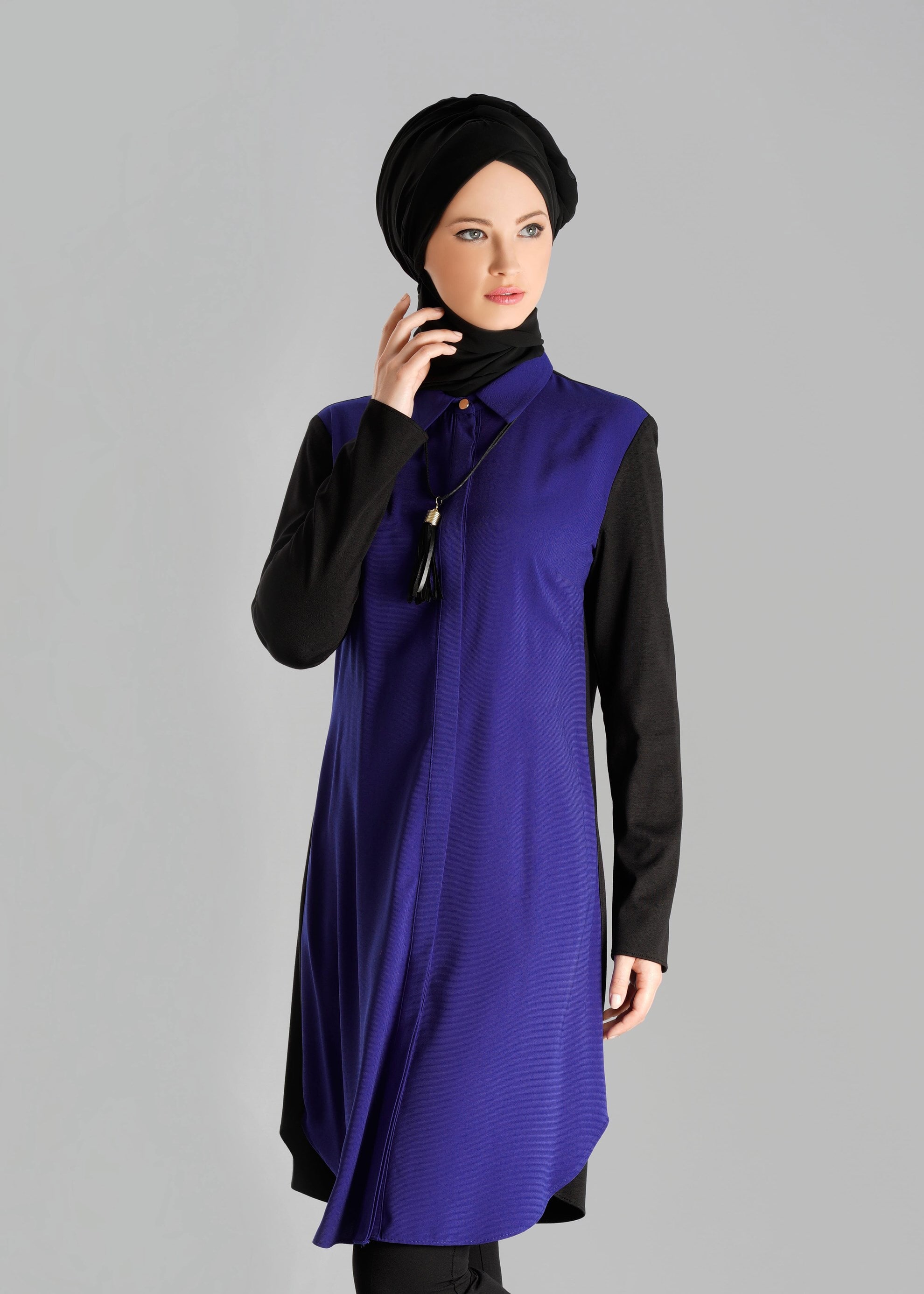 Tesettür giyim LACİVERT 4737 TUNİK