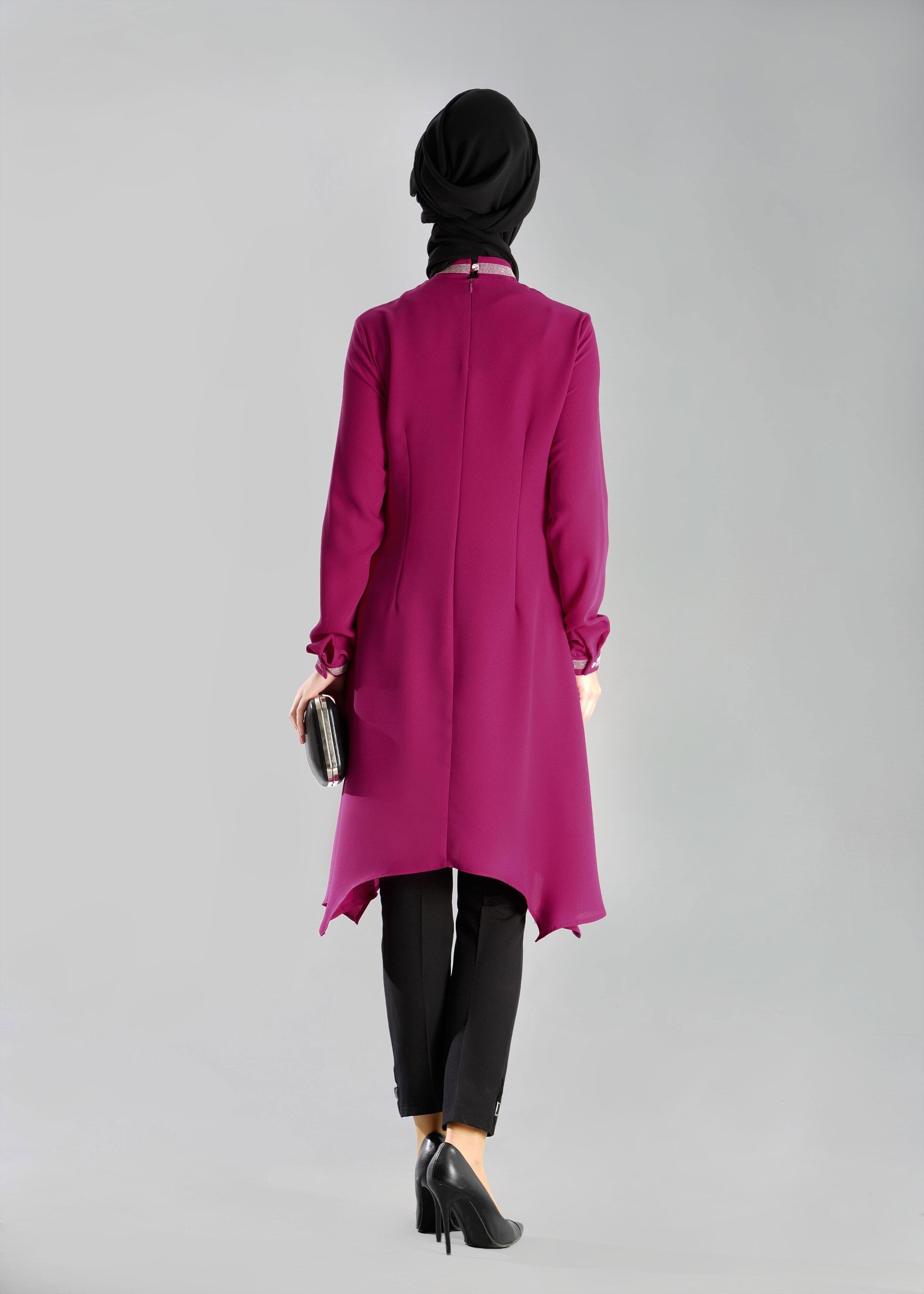 Tesettür giyim FUŞYA 4742 TUNİK