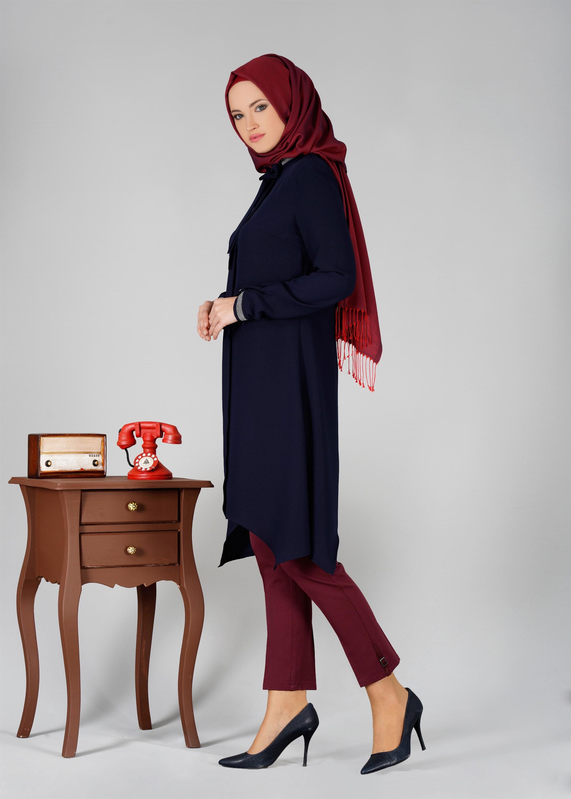 Tesettür giyim LACİVERT 4742 TUNİK