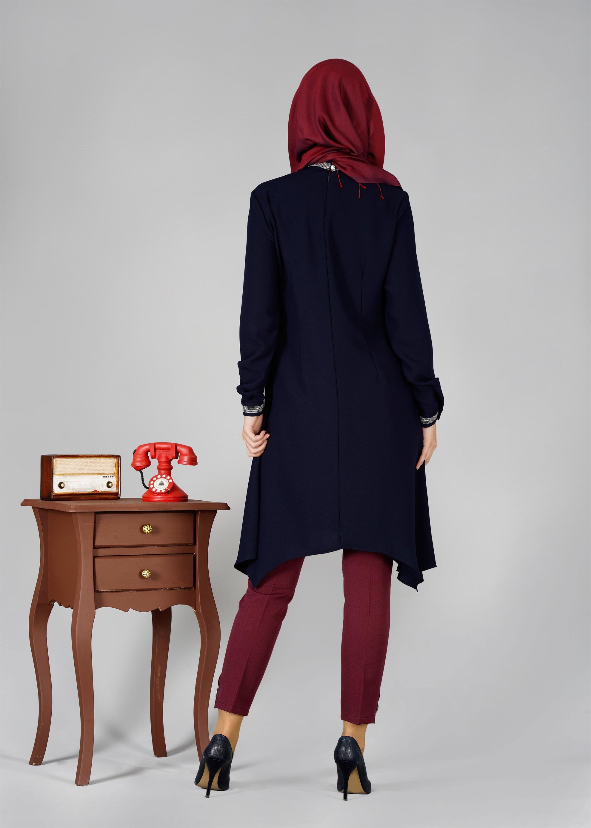 Tesettür giyim LACİVERT 4742 TUNİK