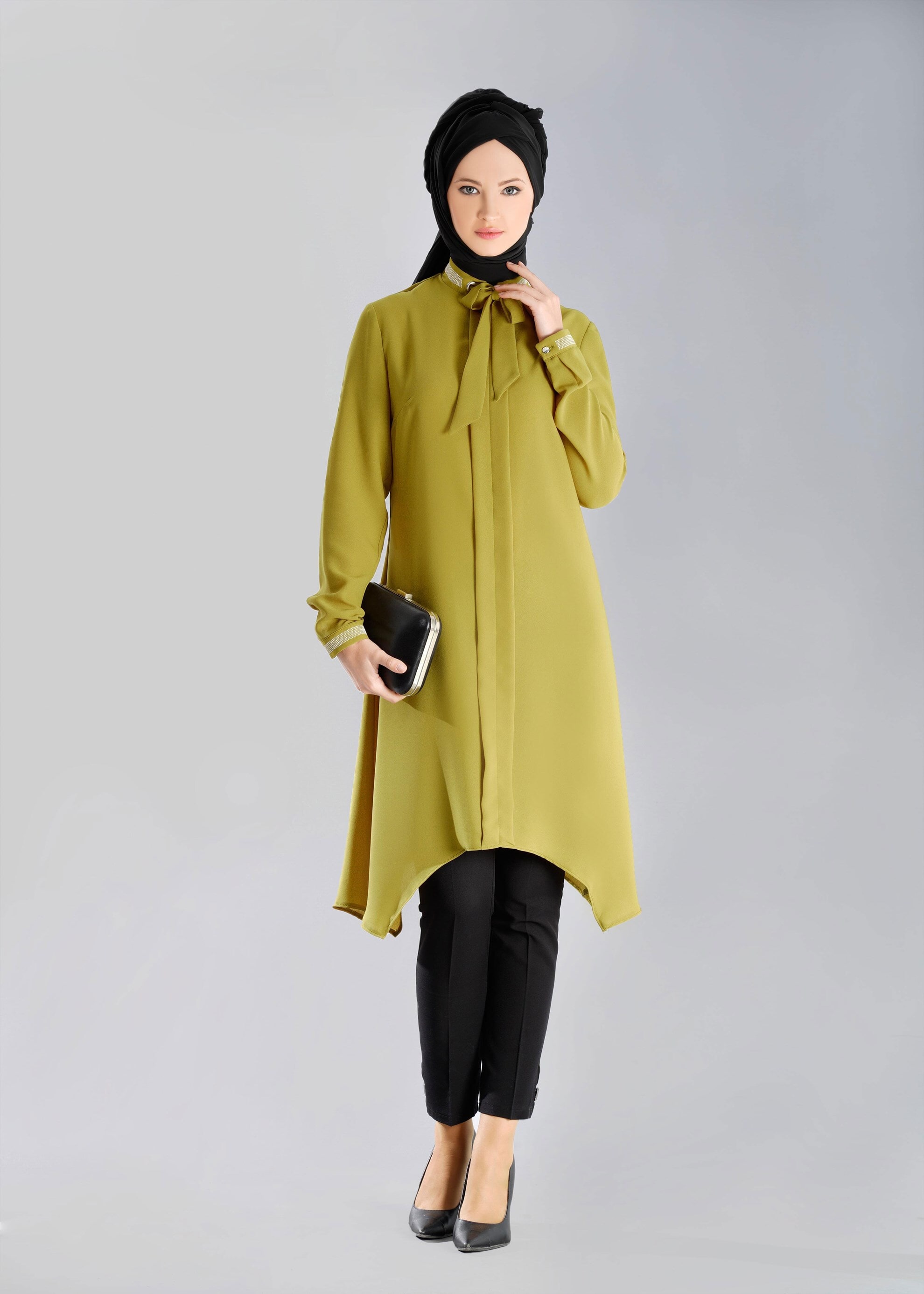 Tesettür giyim YEŞİL 4742 TUNİK