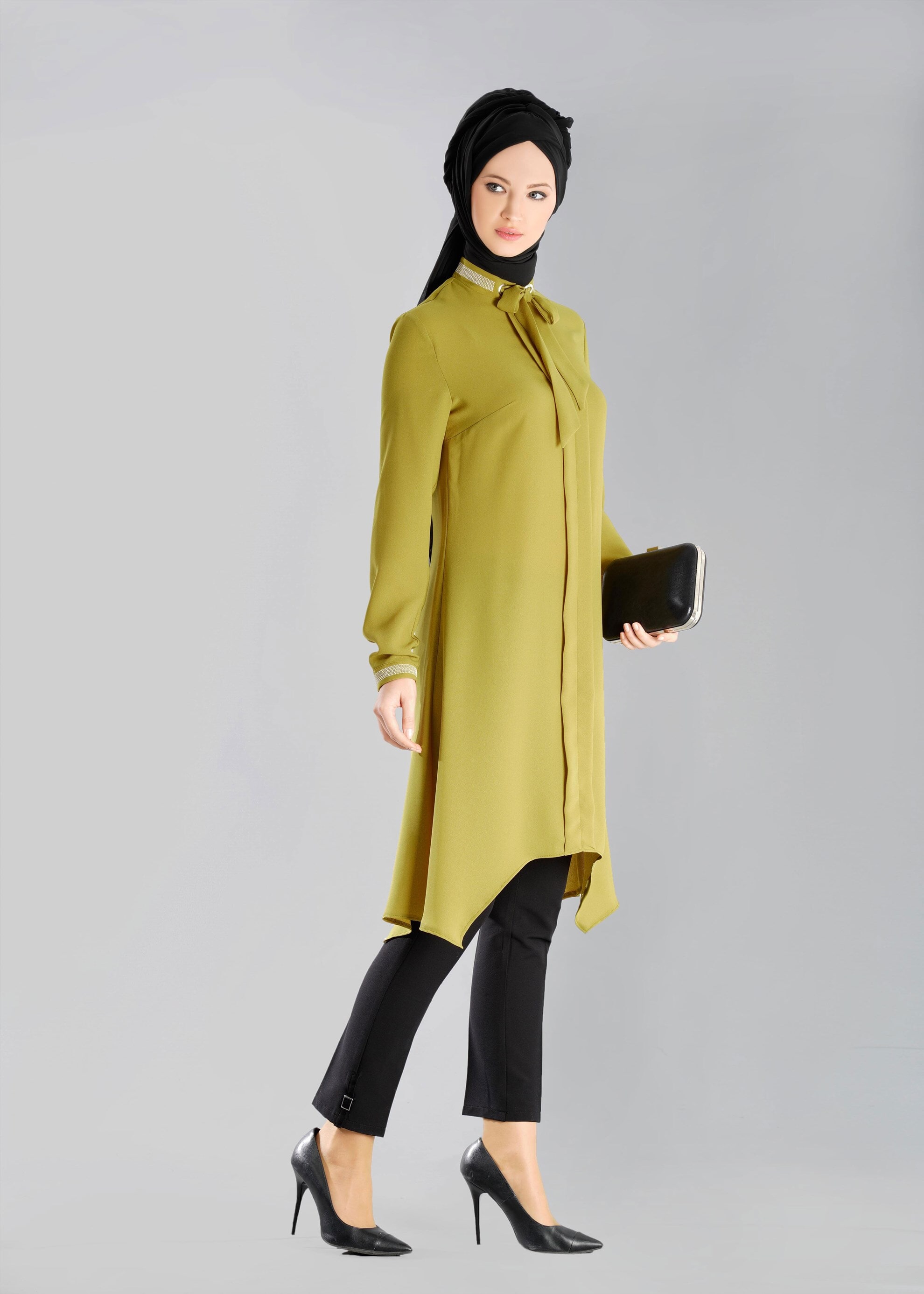 Tesettür giyim YEŞİL 4742 TUNİK