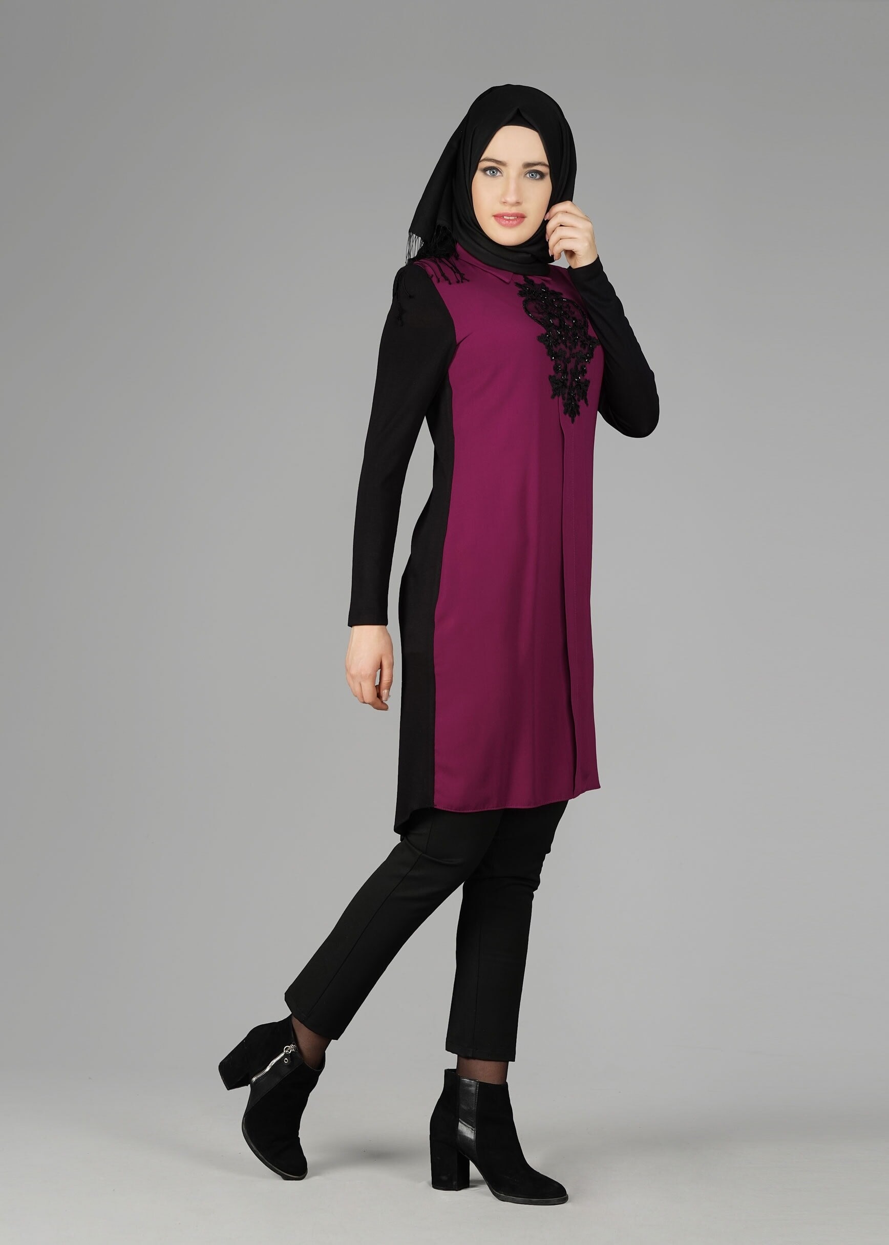 Tesettür giyim MOR 4743 TUNİK
