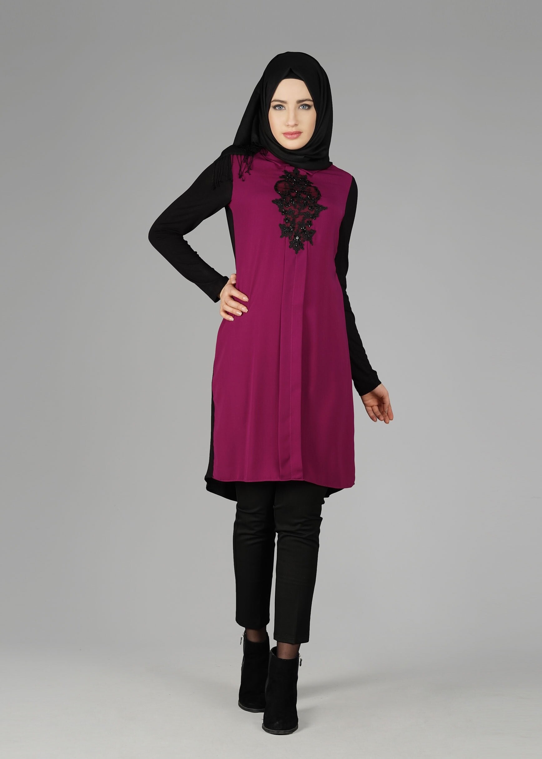 Tesettür giyim MOR 4743 TUNİK