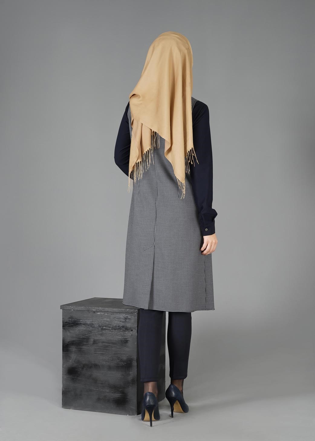 Tesettür giyim LACİVERT 4757 TUNİK