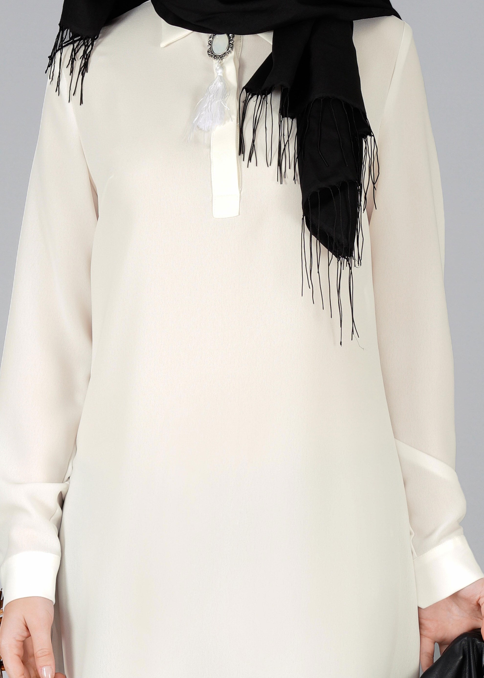 Tesettür giyim BEYAZ 4764 TUNİK