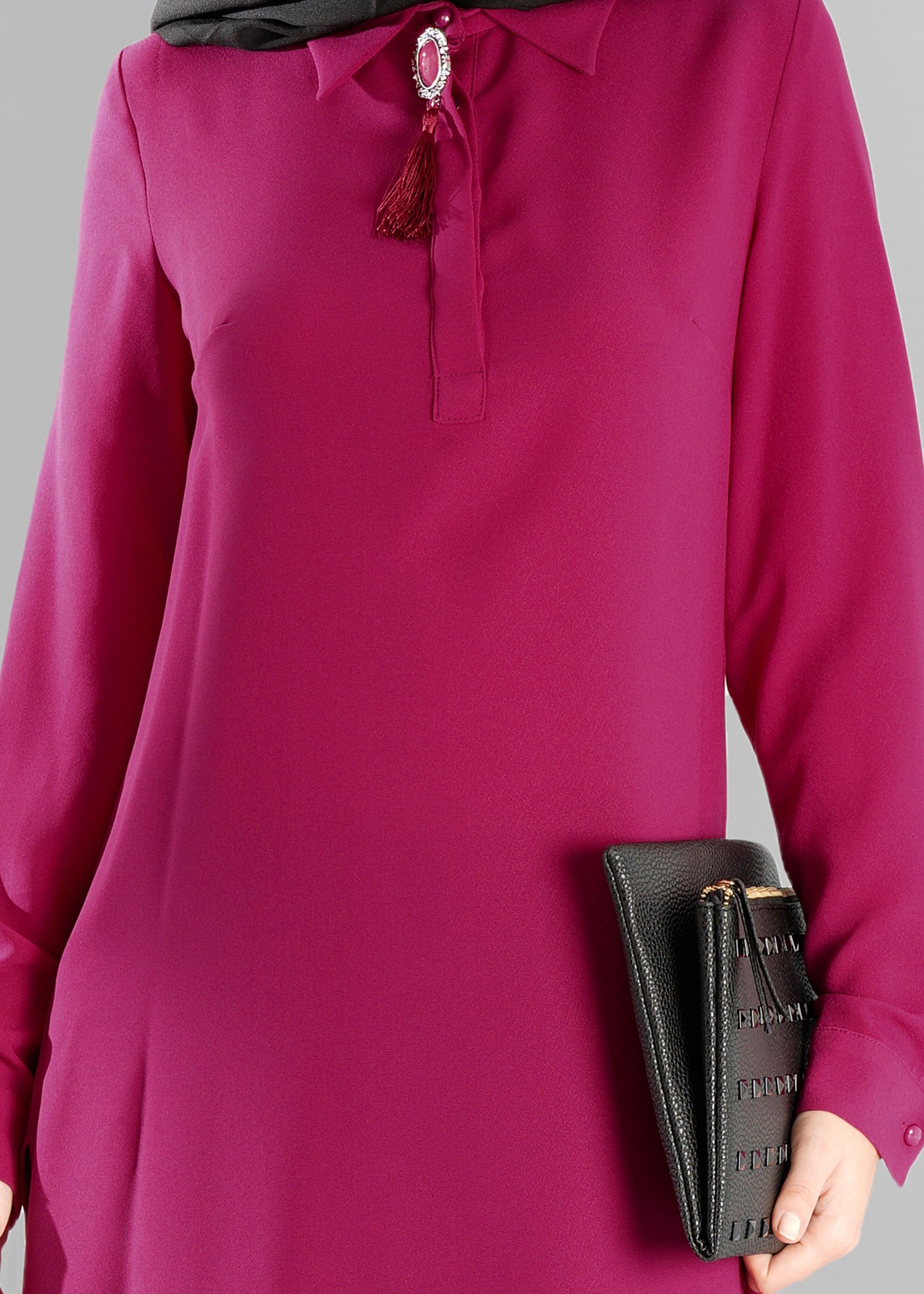 Tesettür giyim FUŞYA 4764 TUNİK