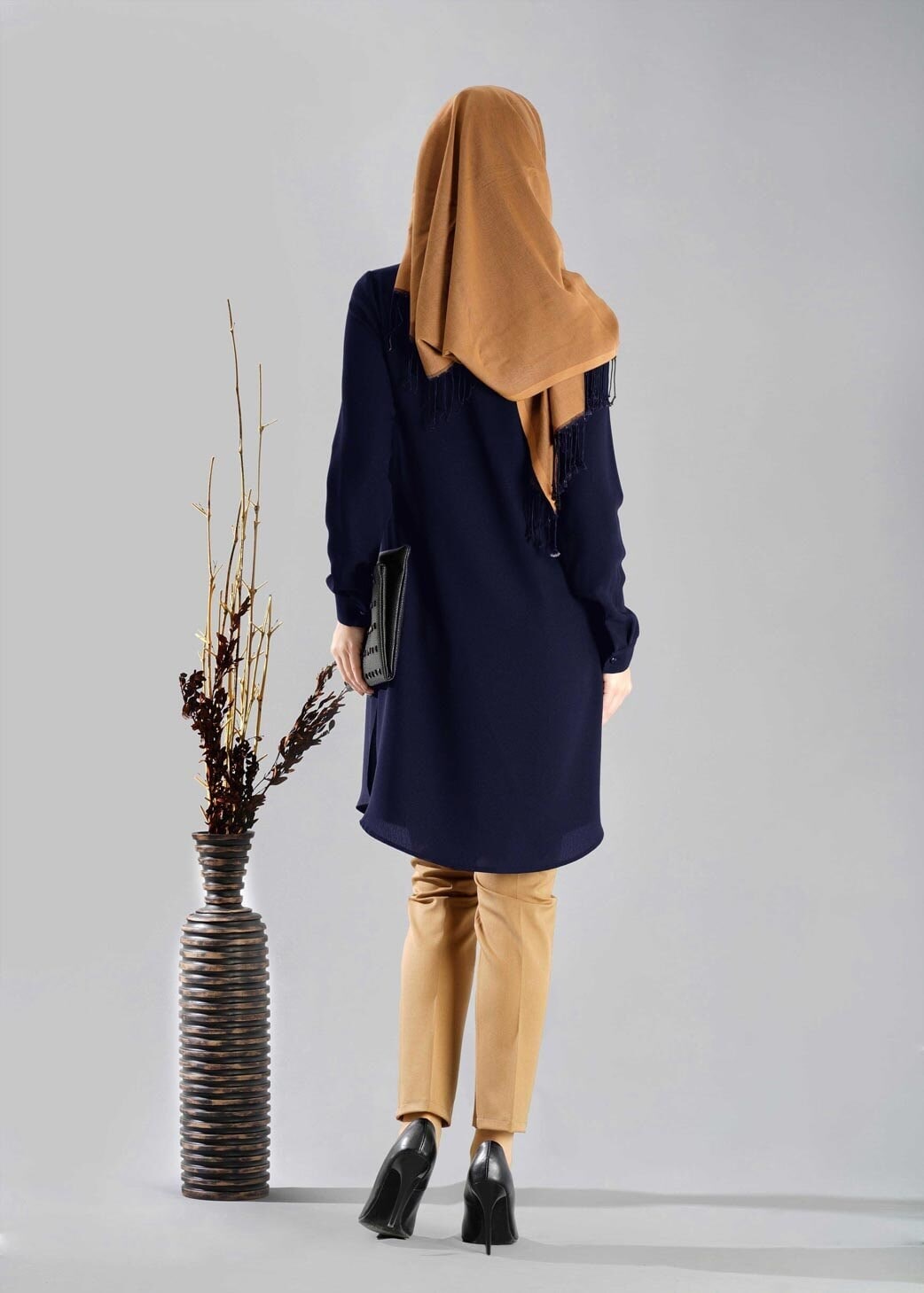 Tesettür giyim LACİVERT 4764 TUNİK