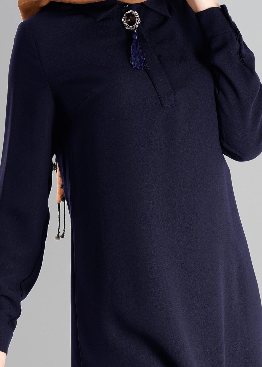 Tesettür giyim LACİVERT 4764 TUNİK