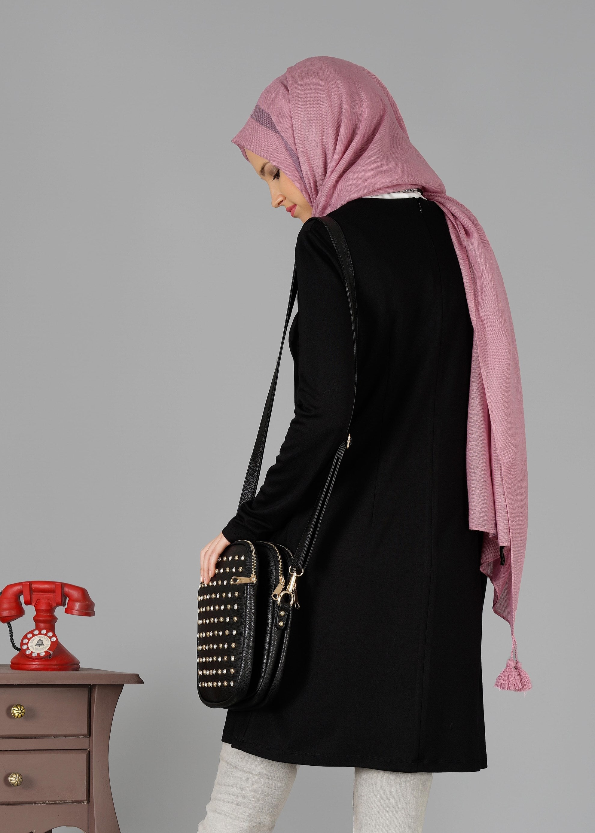 Tesettür giyim SİYAH 4775 TUNİK