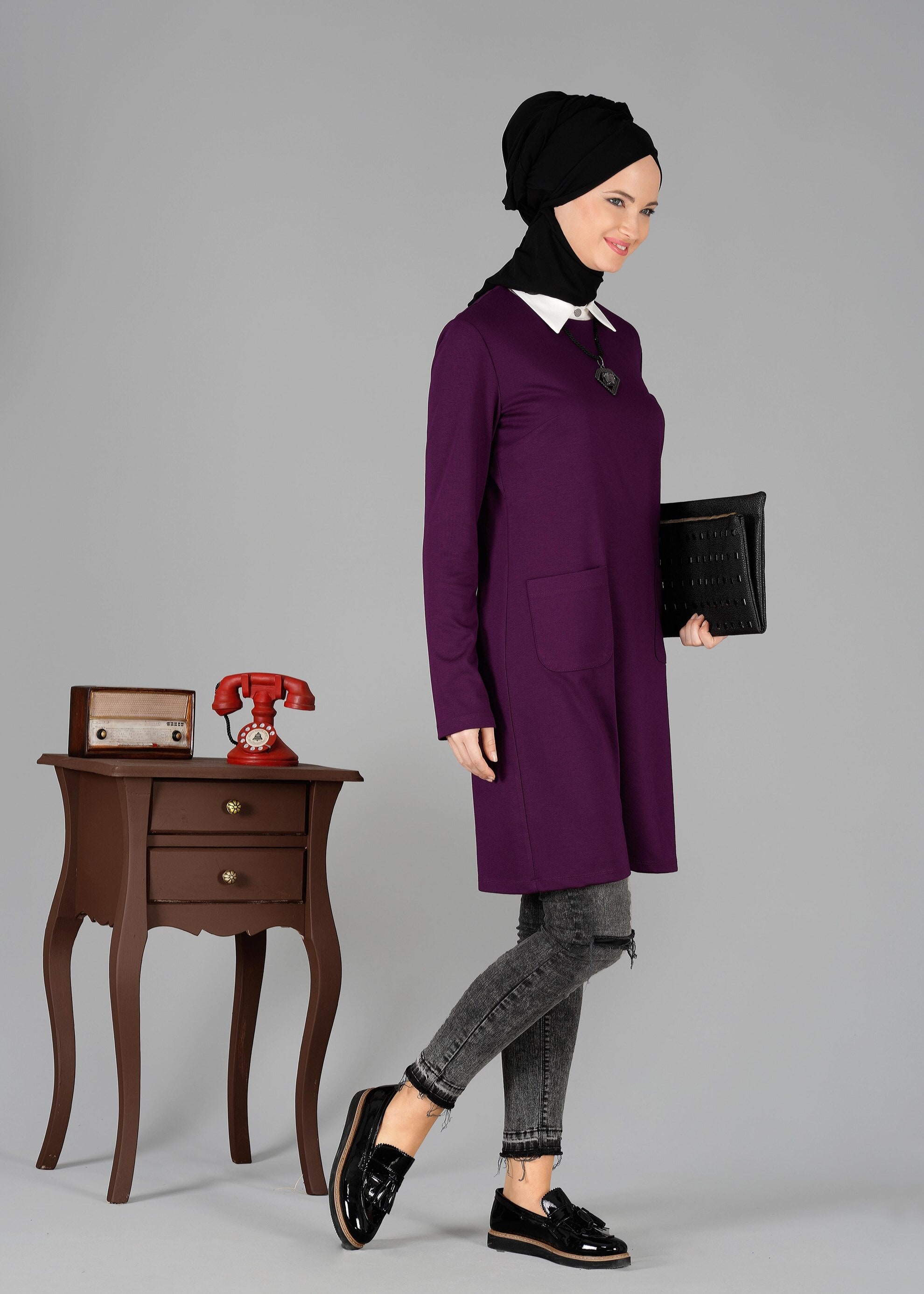 Tesettür giyim MOR 4775 TUNİK