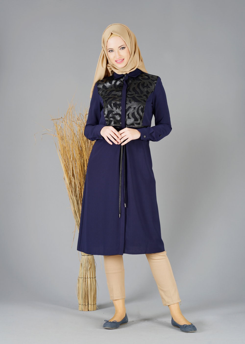 Tesettür giyim LACİVERT 4780 TUNİK