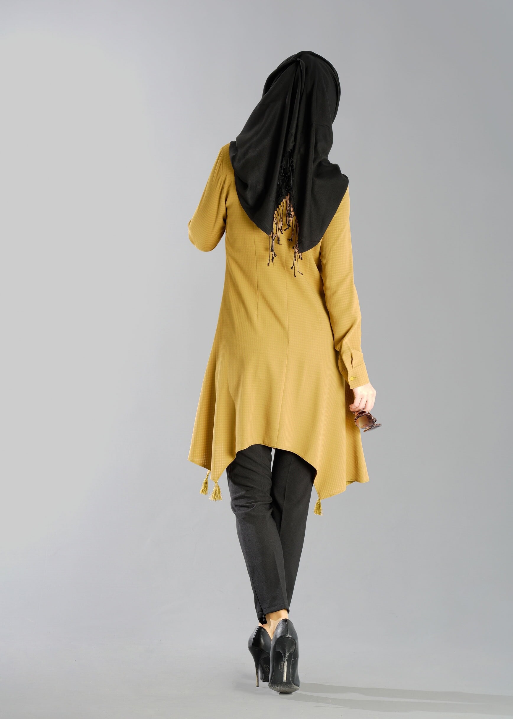 Tesettür giyim SARI 4781 TUNİK