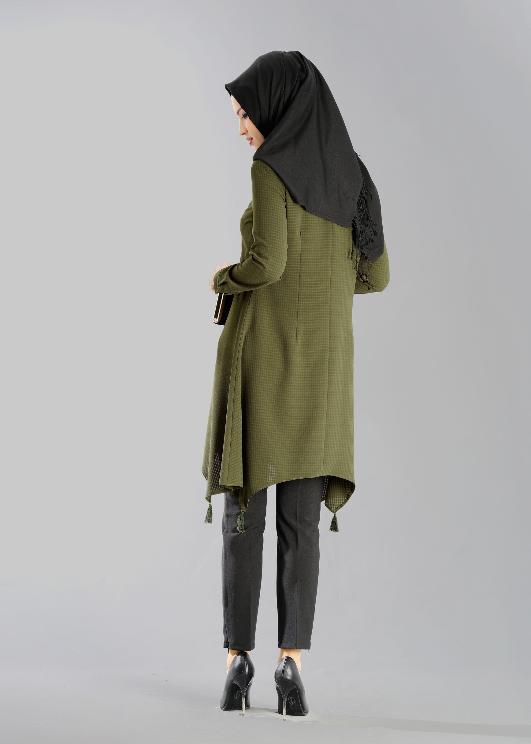 Tesettür giyim HAKİ 4781 TUNİK