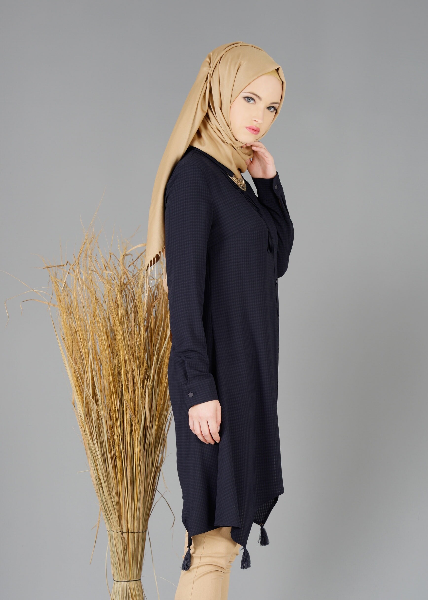 Tesettür giyim LACİVERT 4781 TUNİK