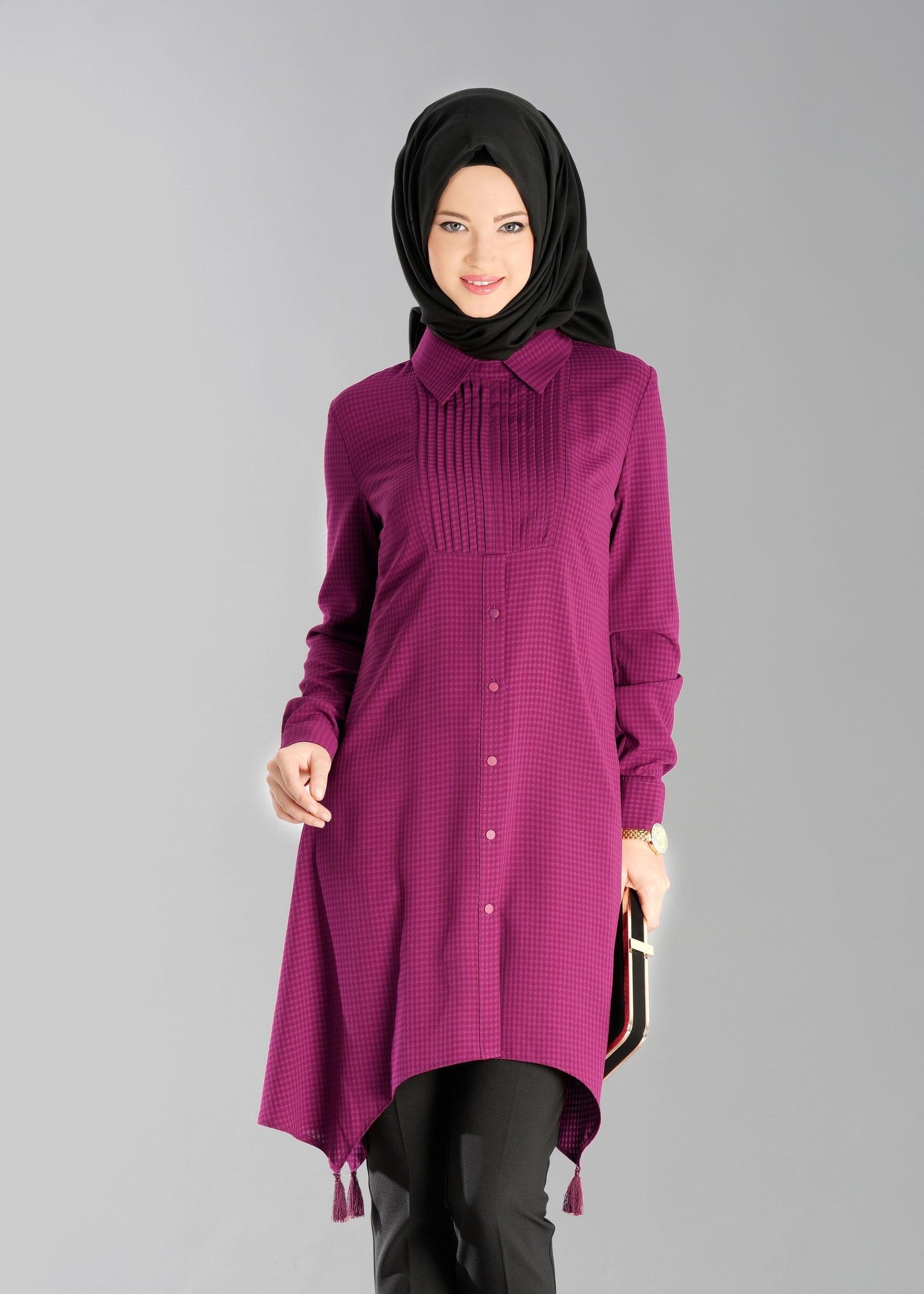 Tesettür giyim MOR 4781 TUNİK