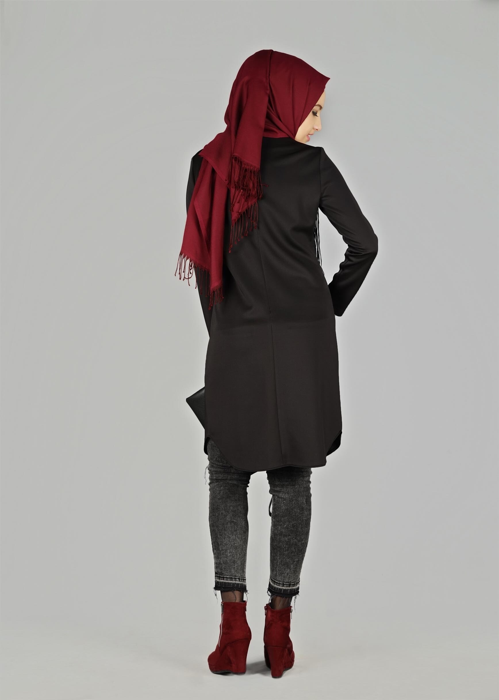 Tesettür giyim SİYAH 4782 TUNİK