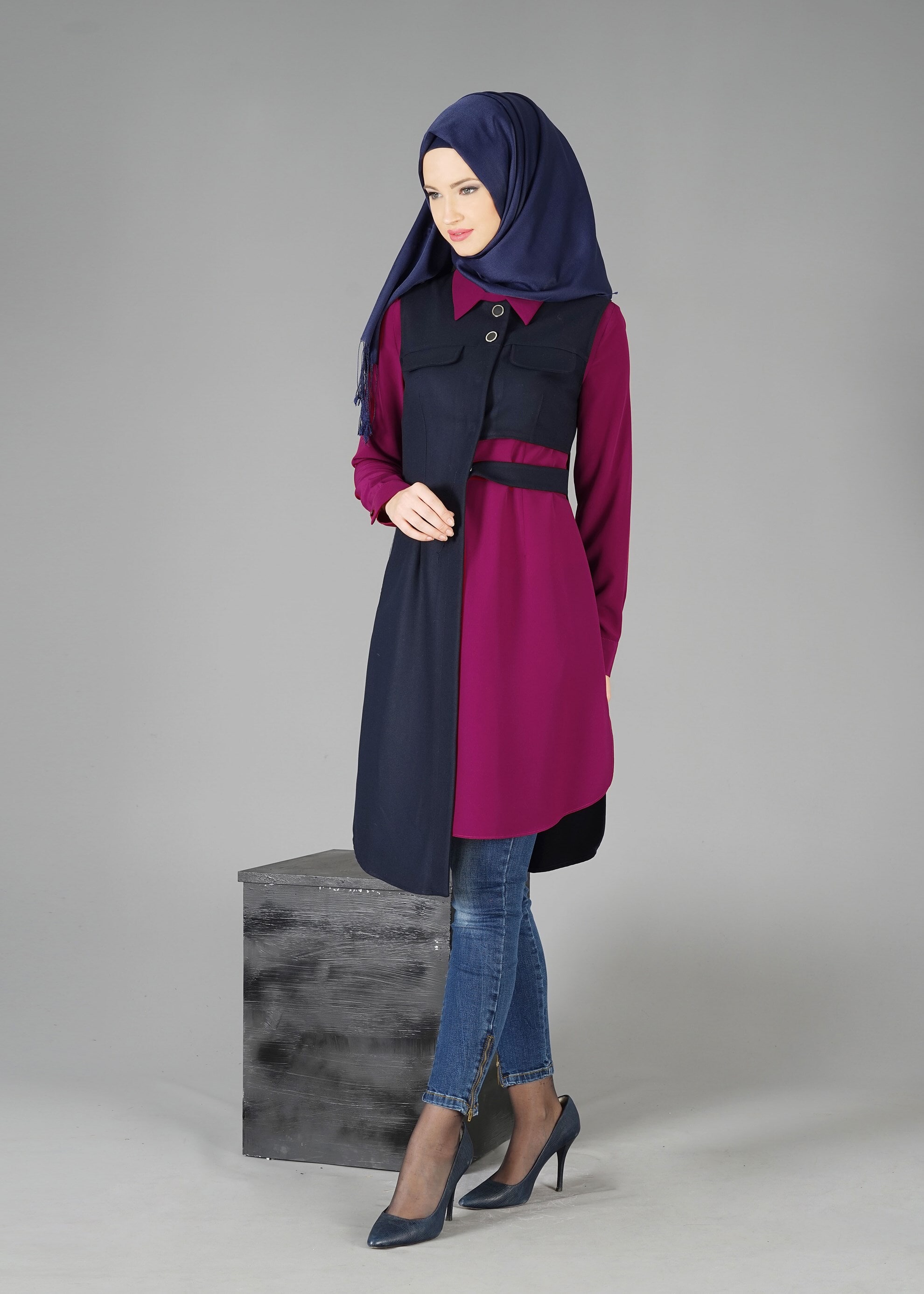 Tesettür giyim MOR 4787 TUNİK