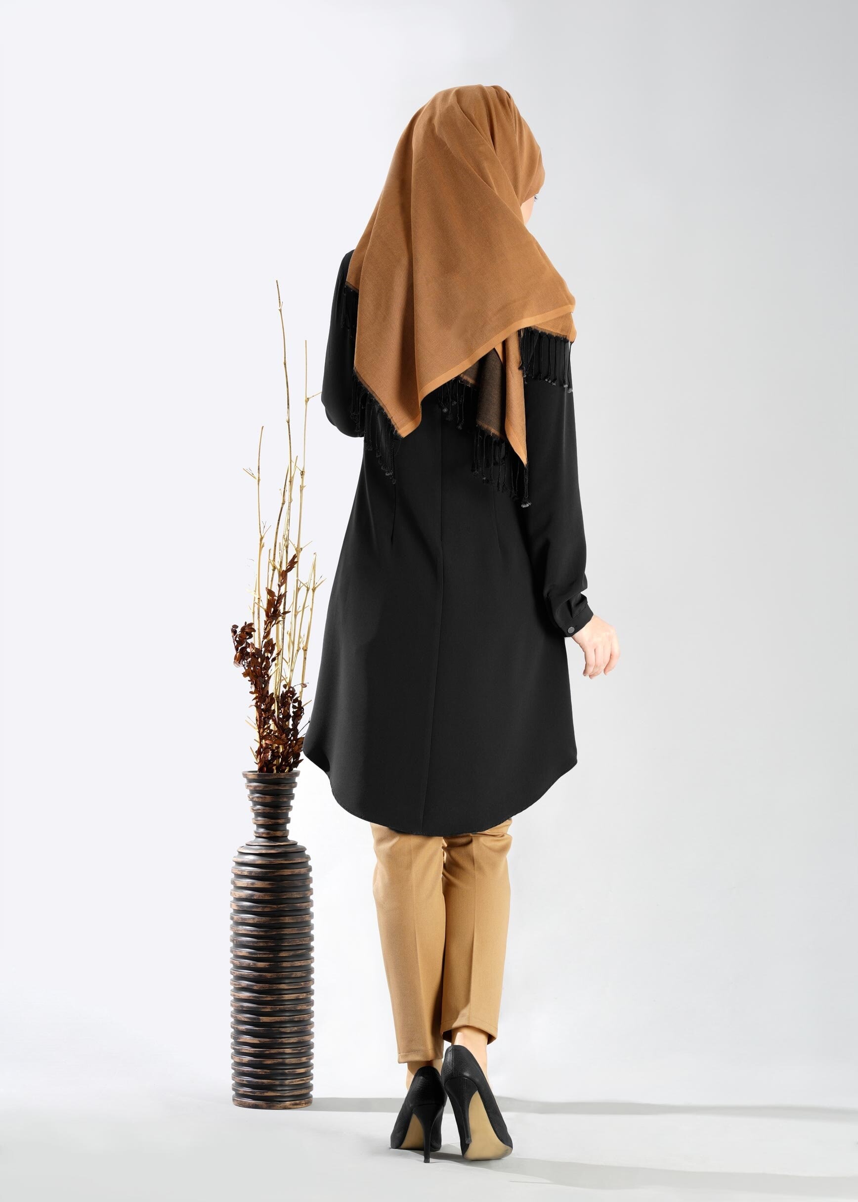 Tesettür giyim SİYAH 4828 TUNİK