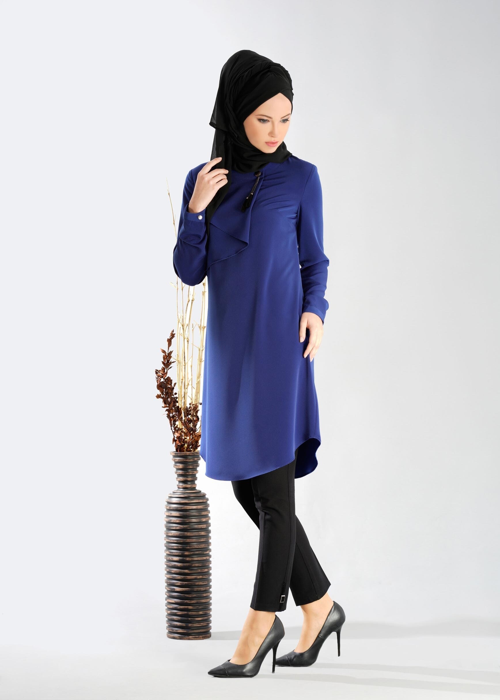 Tesettür giyim LACİVERT 4828 TUNİK