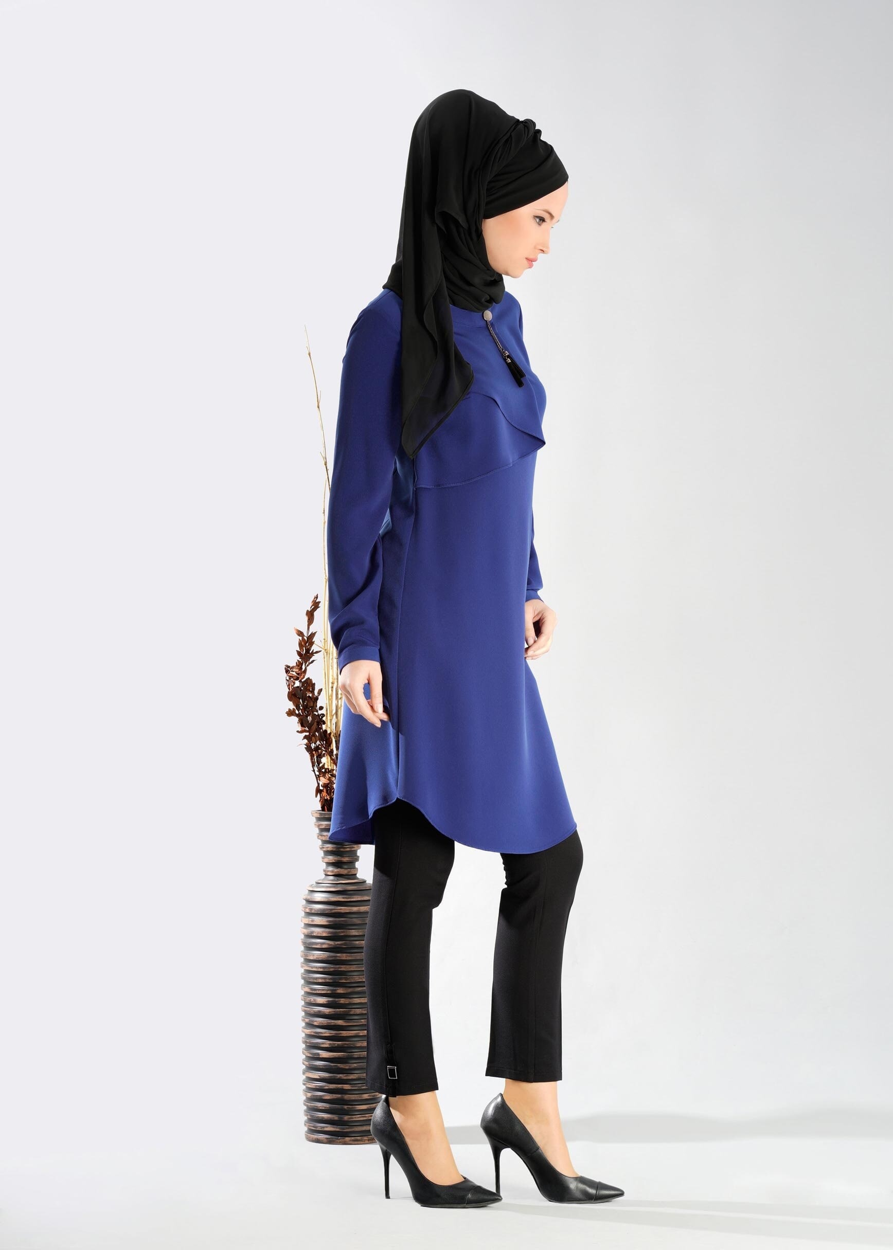 Tesettür giyim LACİVERT 4828 TUNİK