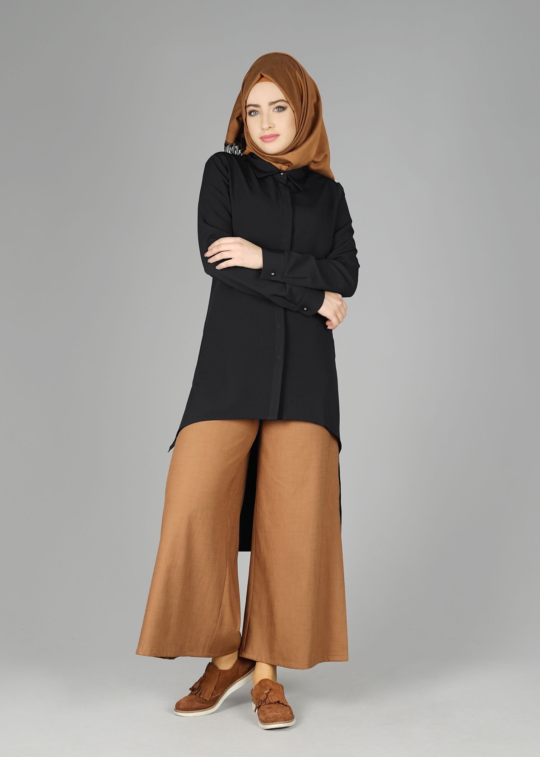 Tesettür giyim SİYAH 4840 TUNİK