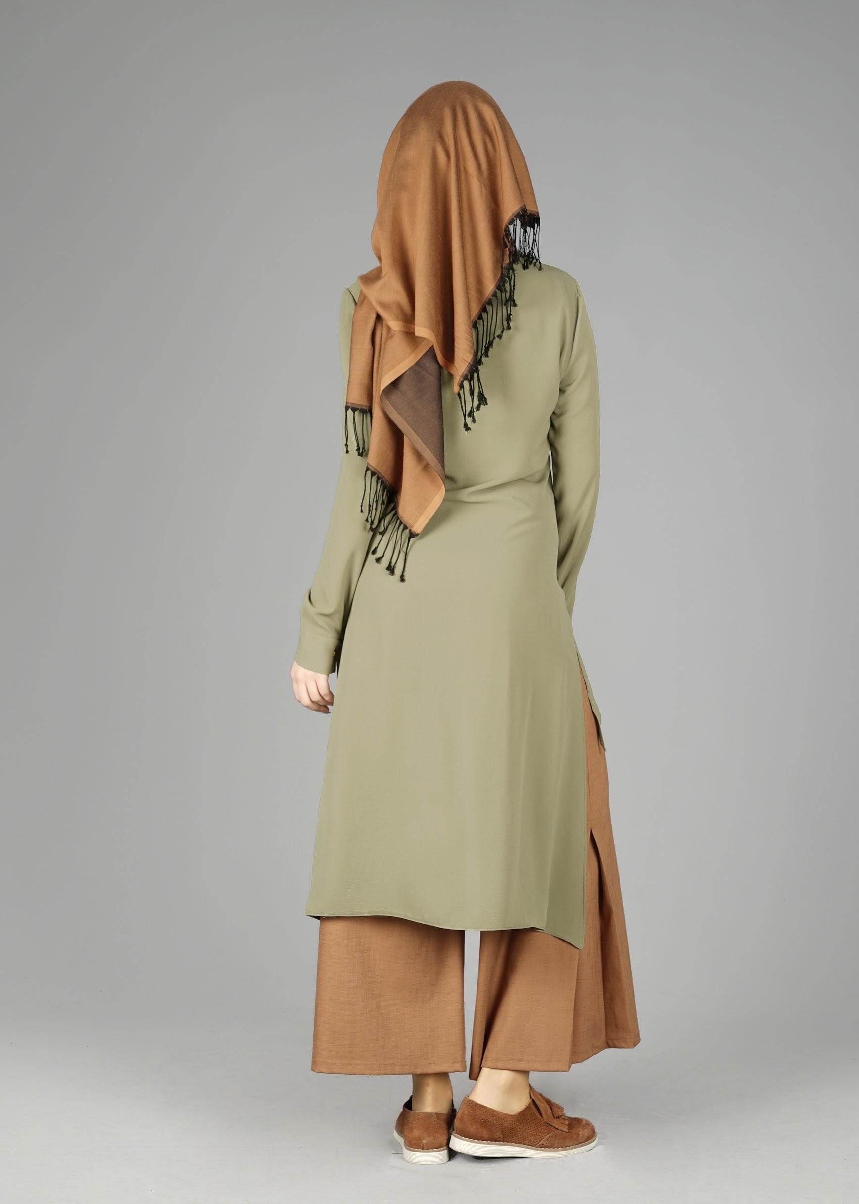 Tesettür giyim HAKİ 4840 TUNİK