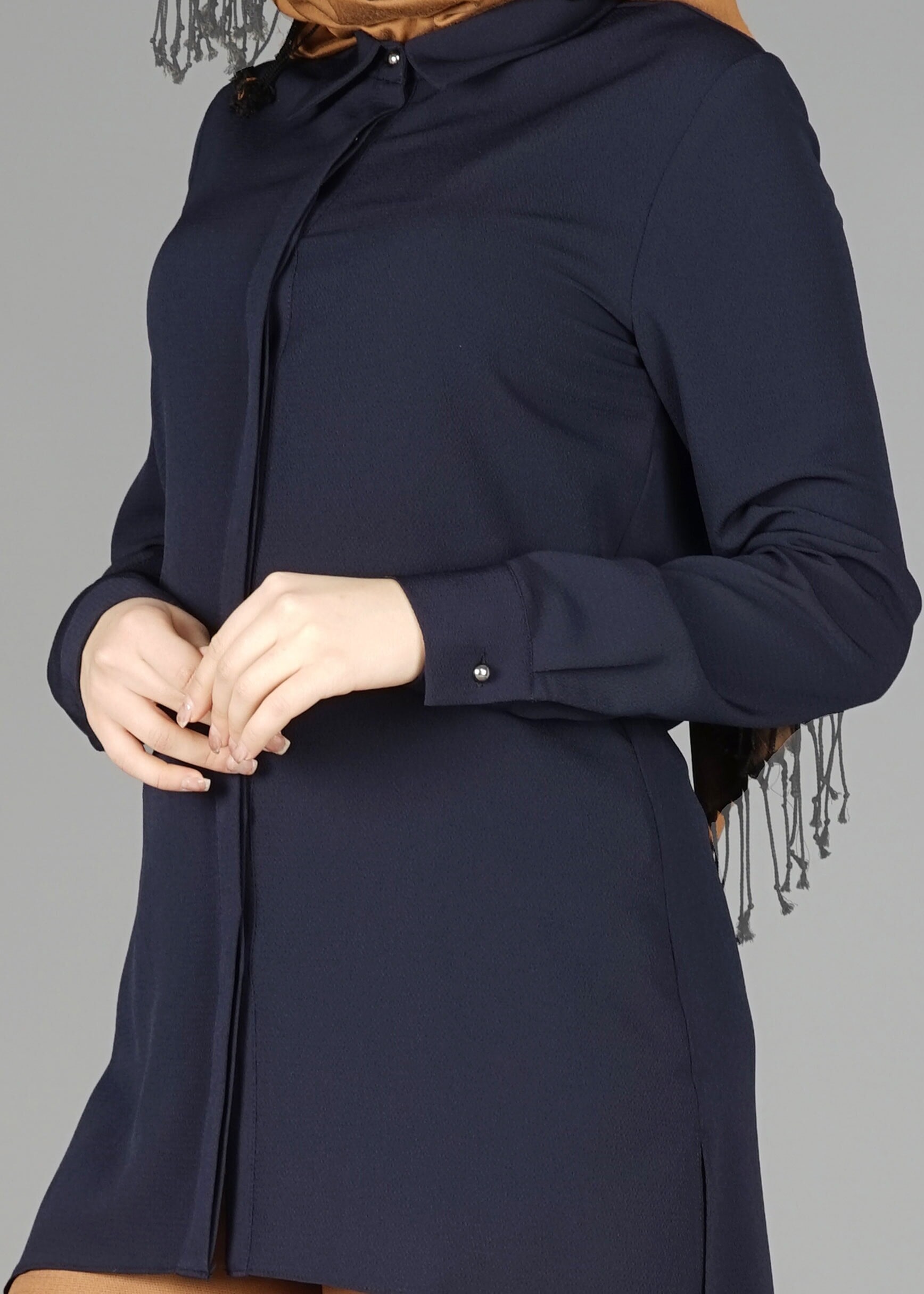 Tesettür giyim LACİVERT 4840 TUNİK